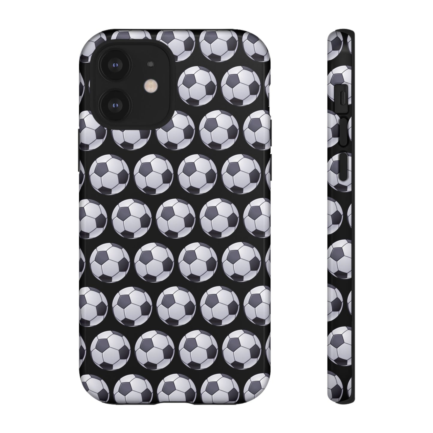 Soccer Ball Phone Case Black