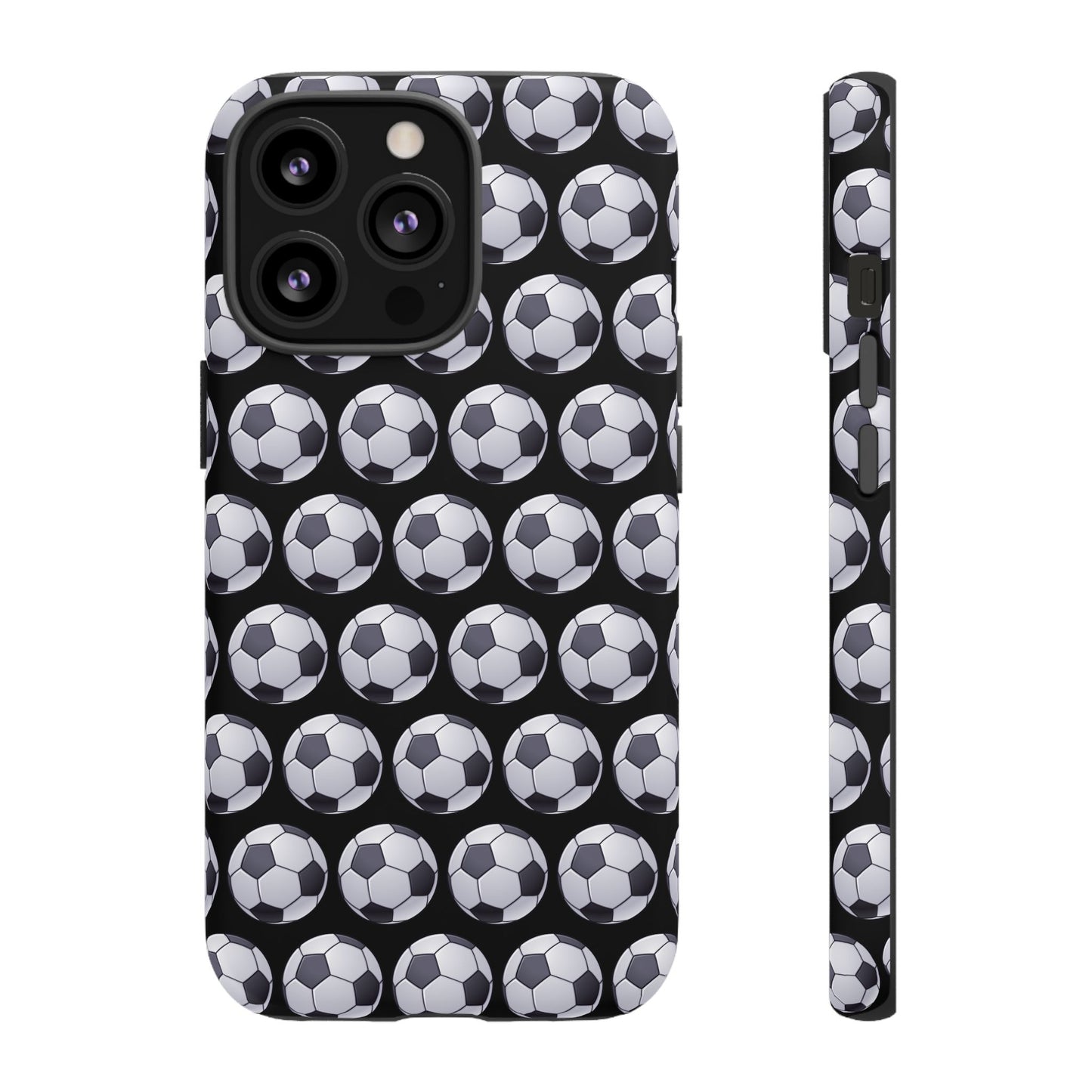 Soccer Ball Phone Case Black