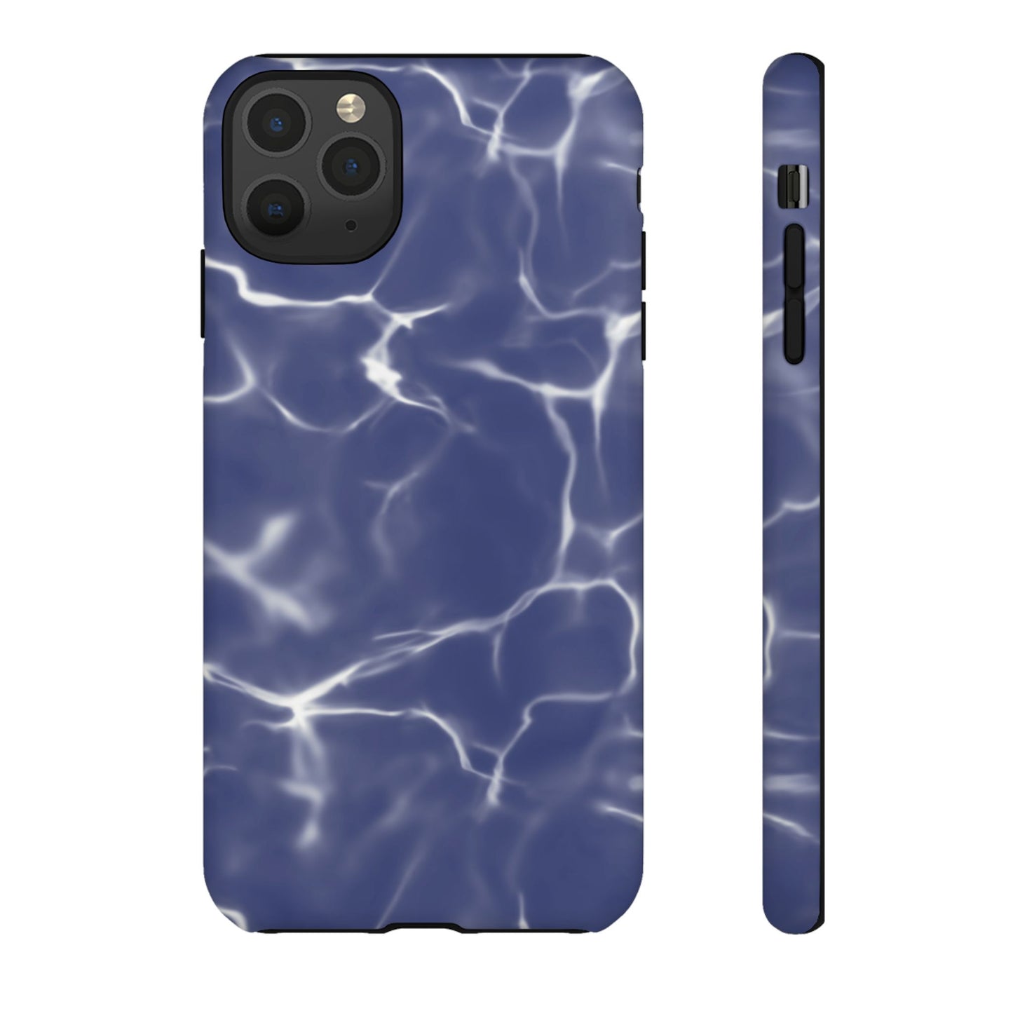 Marble Print Phone Case Dark Blue