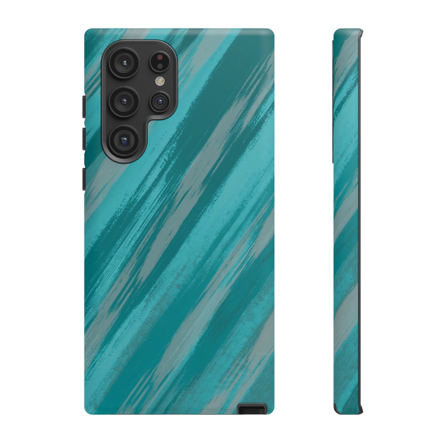 Striped Phone Case Aqua