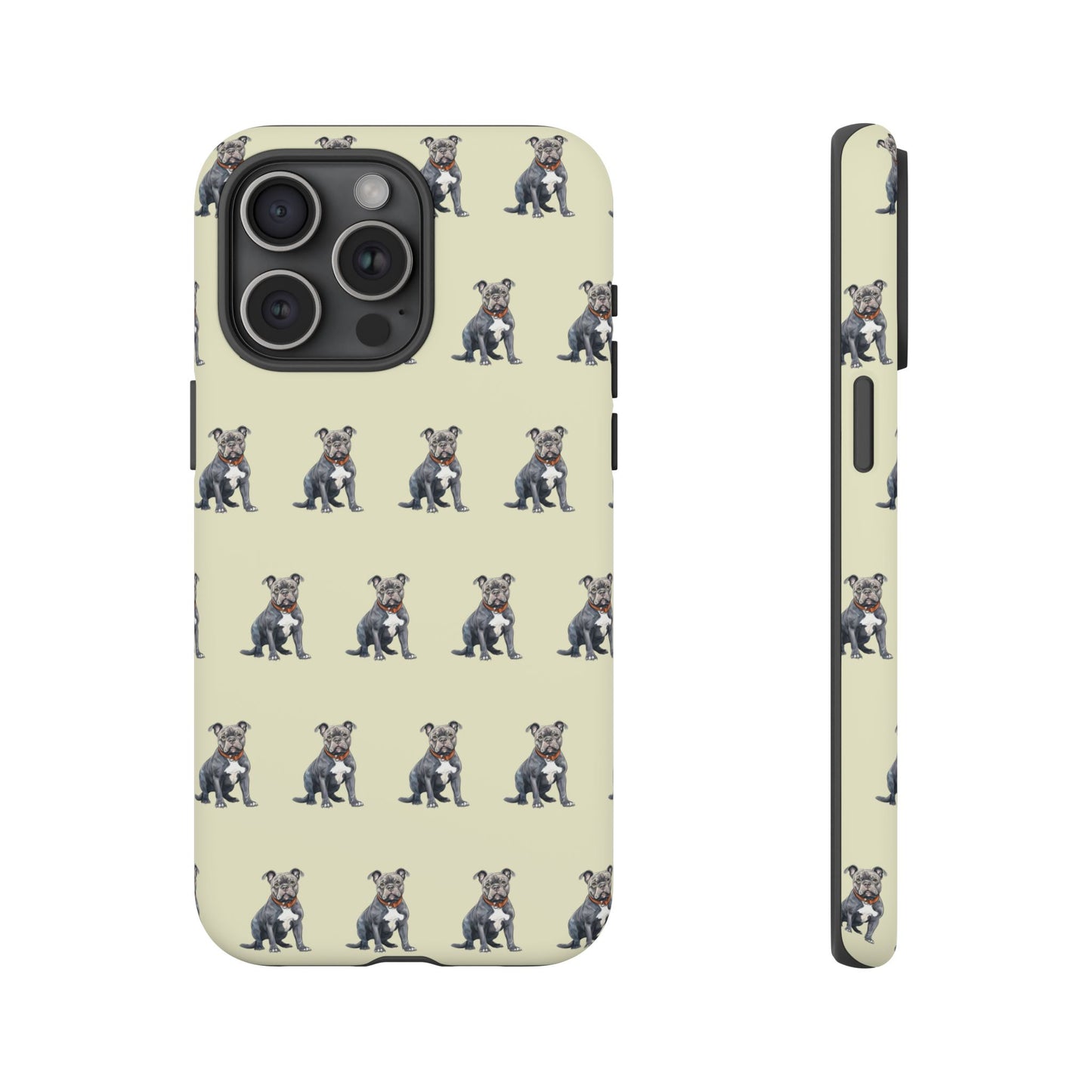 Pitbull Phone Case Cream