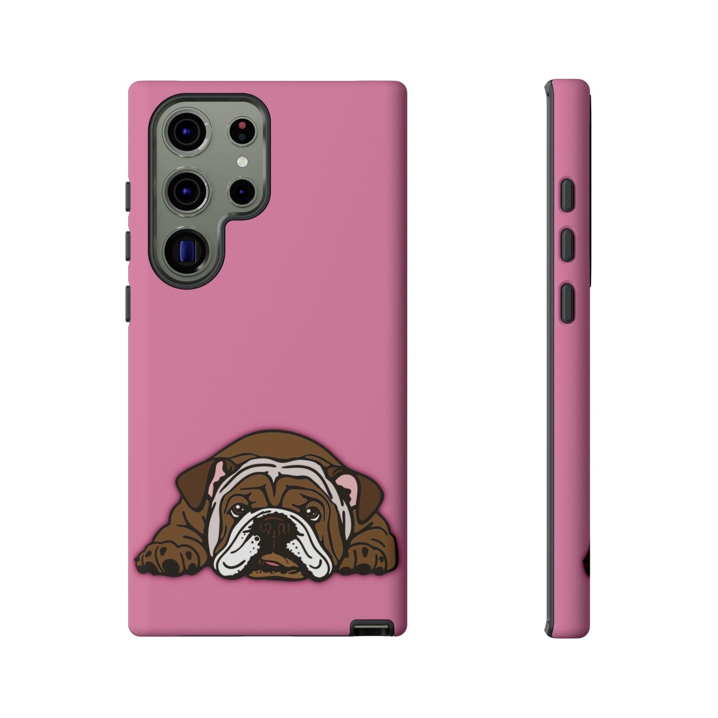 Bulldog Phone Case Pink