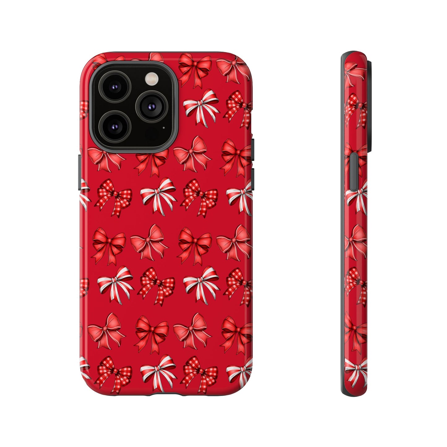 Christmas Bow Phone Case Red