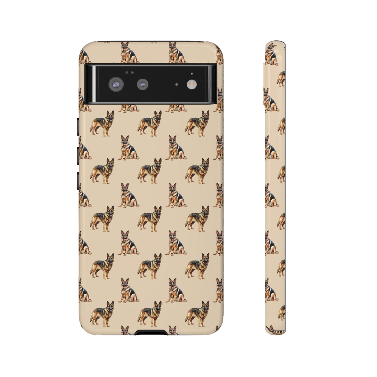 German Shepherd Phone Case Cream