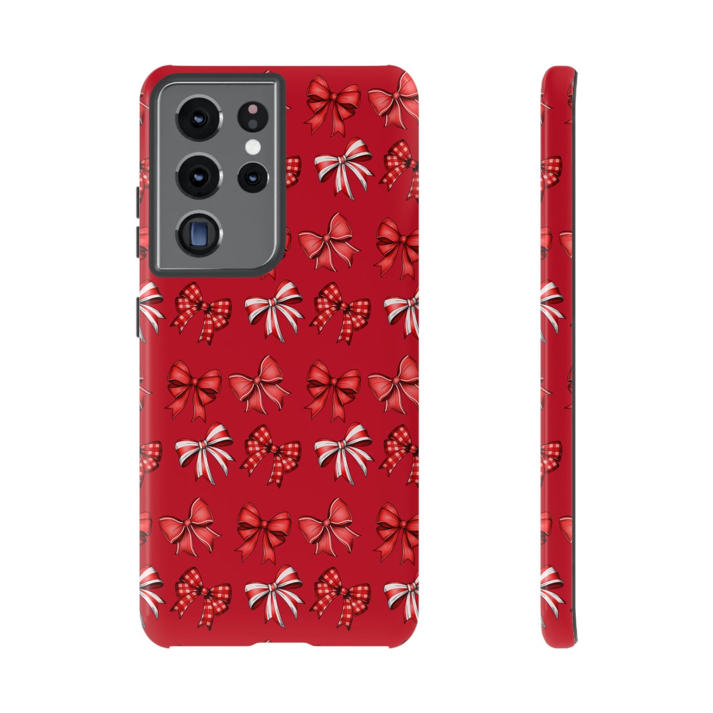 Christmas Bow Phone Case Red