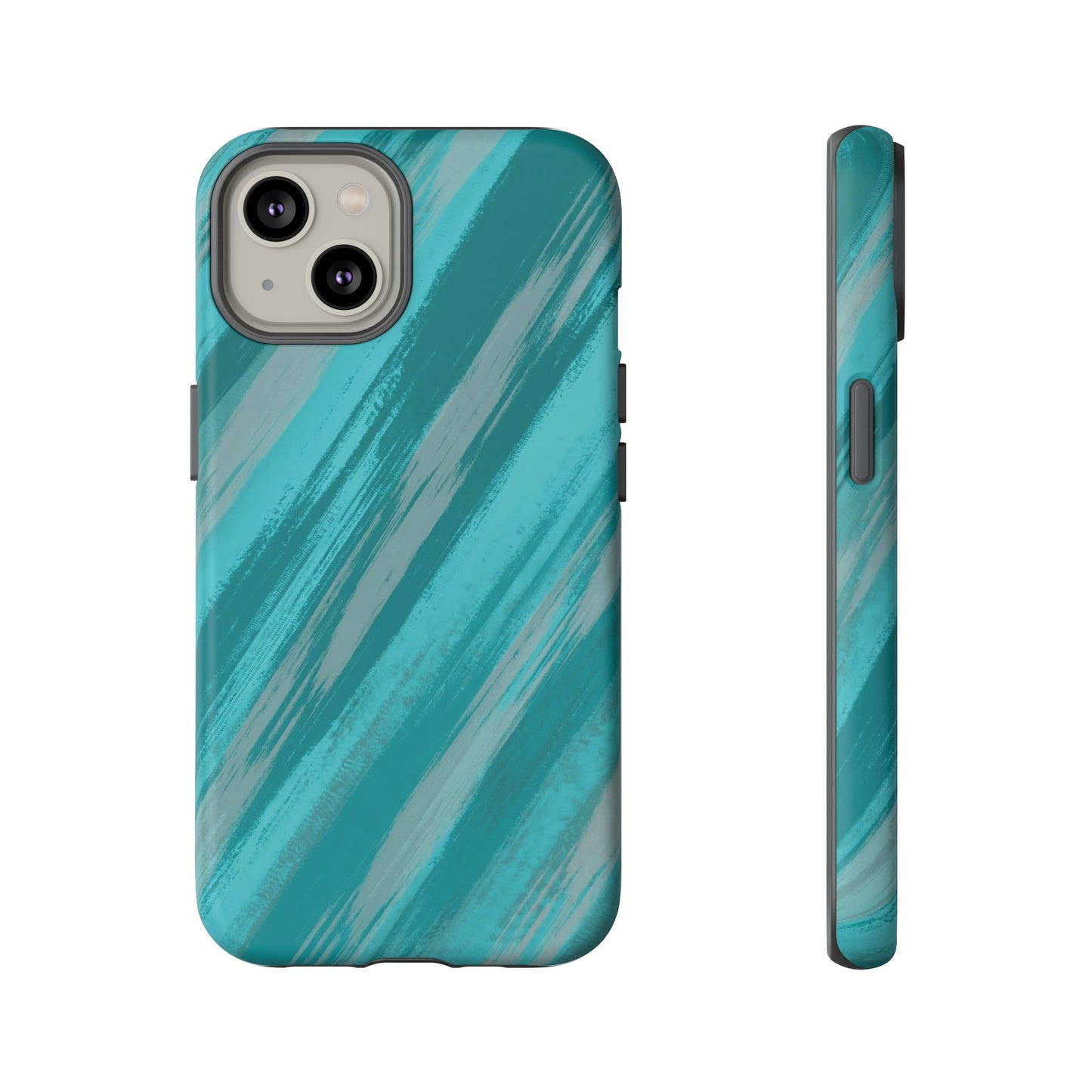 Striped Phone Case Aqua