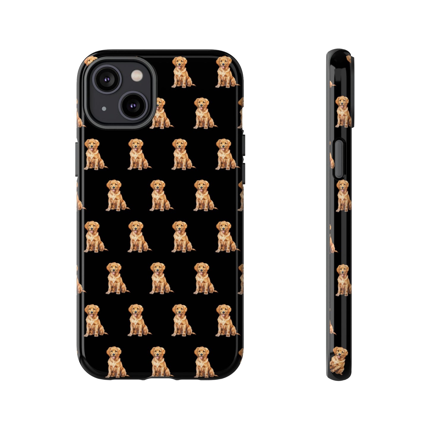 Golden Retriever Phone Case Black