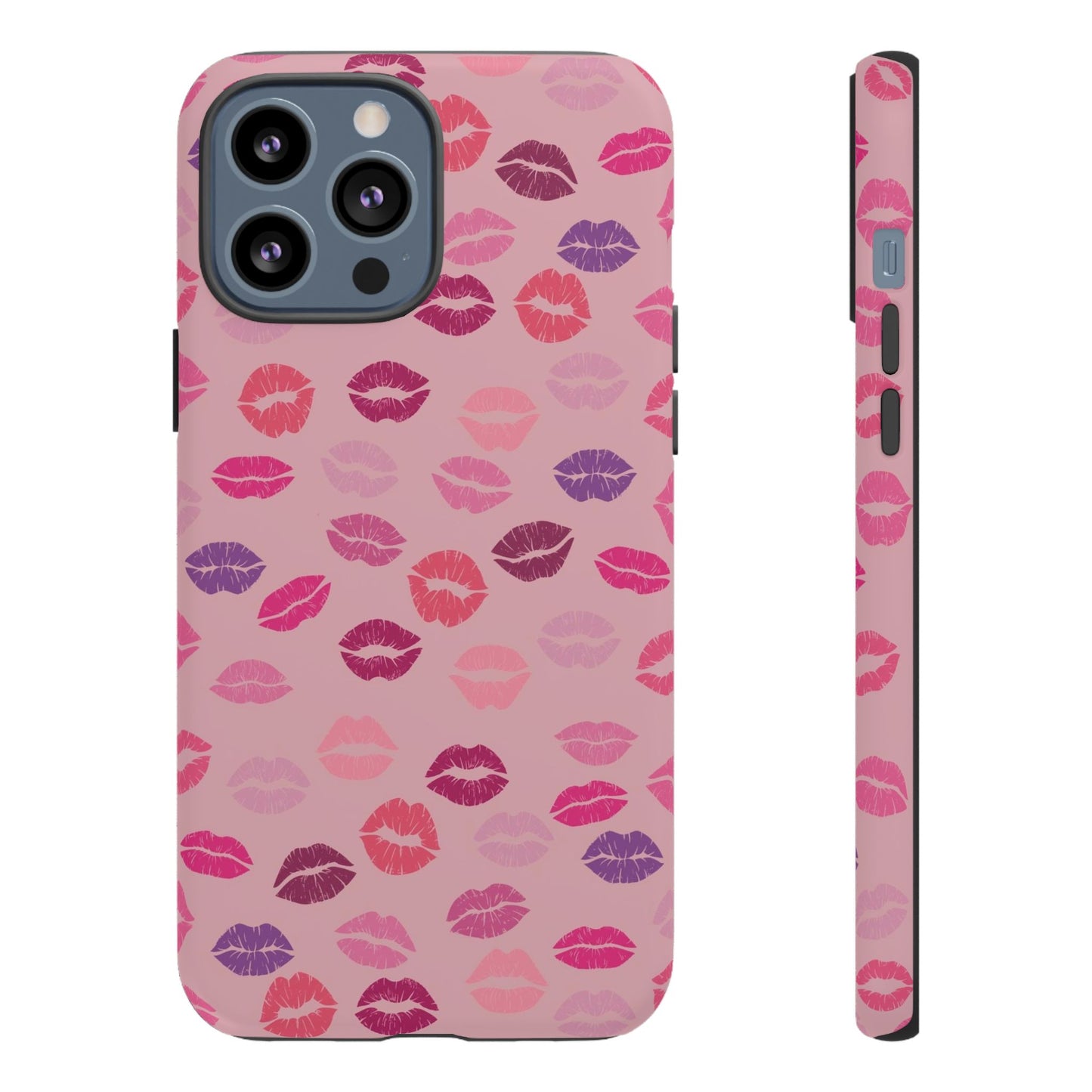 Lipstick Kisses Phone Case Pink