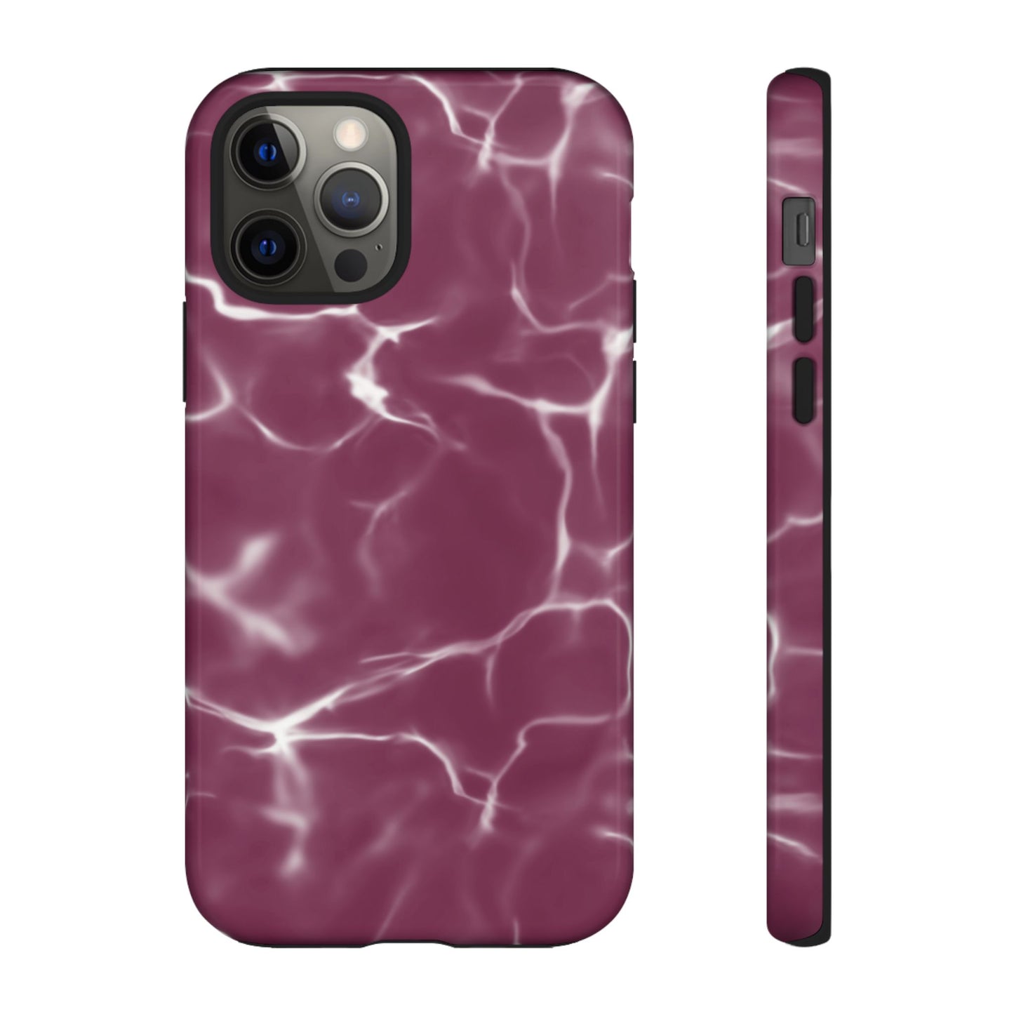 Marble Print Phone Case Maroon