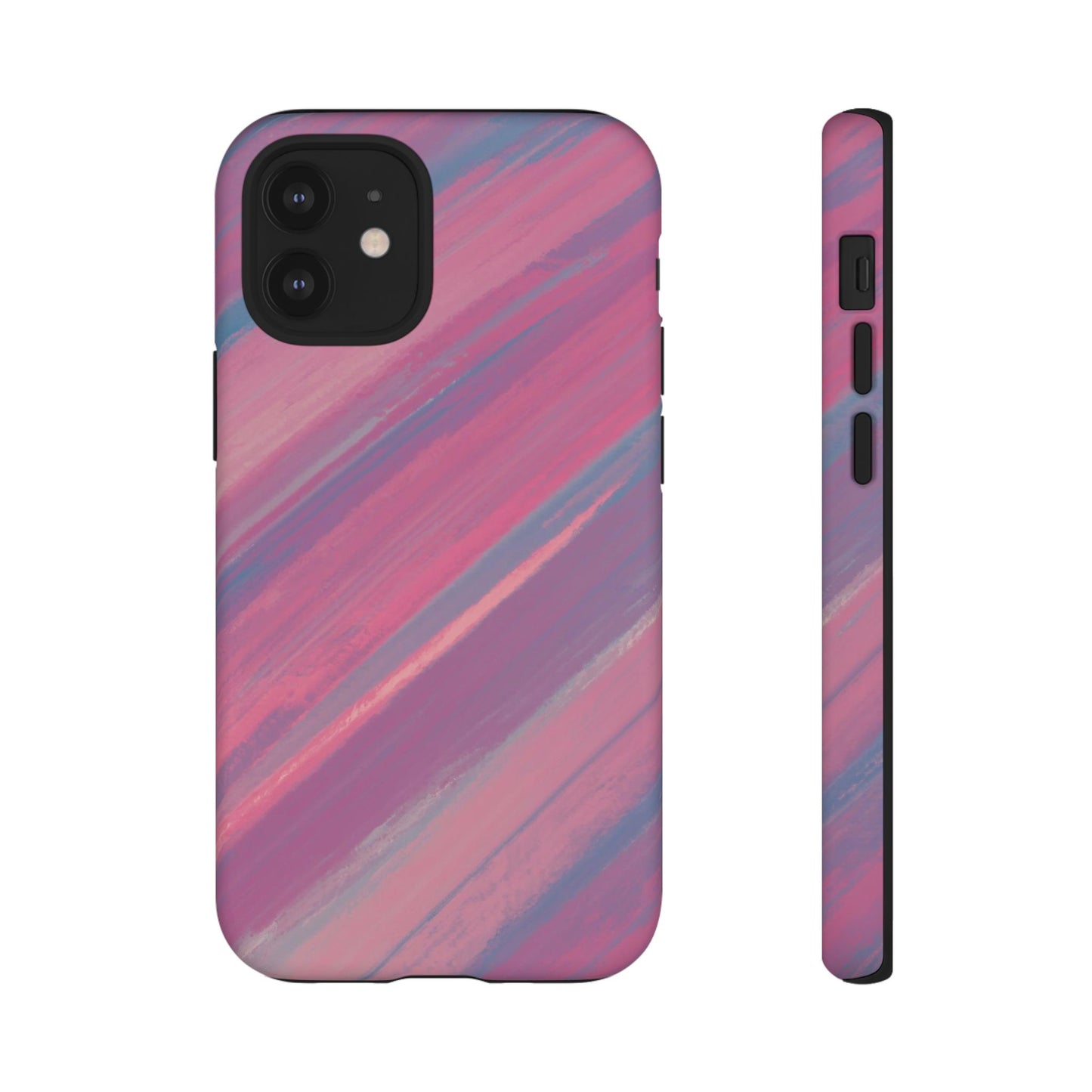 Striped Phone Case Pink