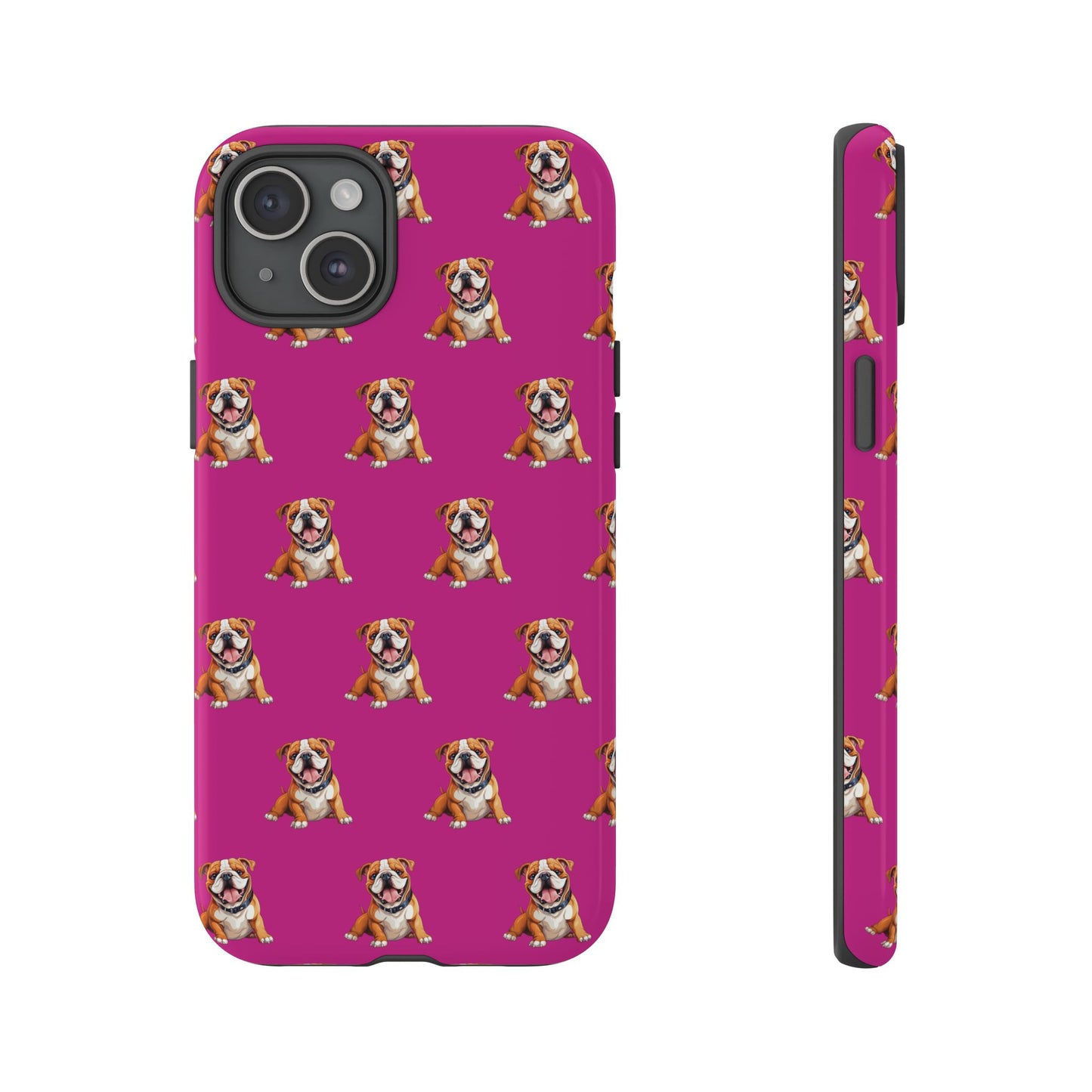 Bulldog Phone Case Pink