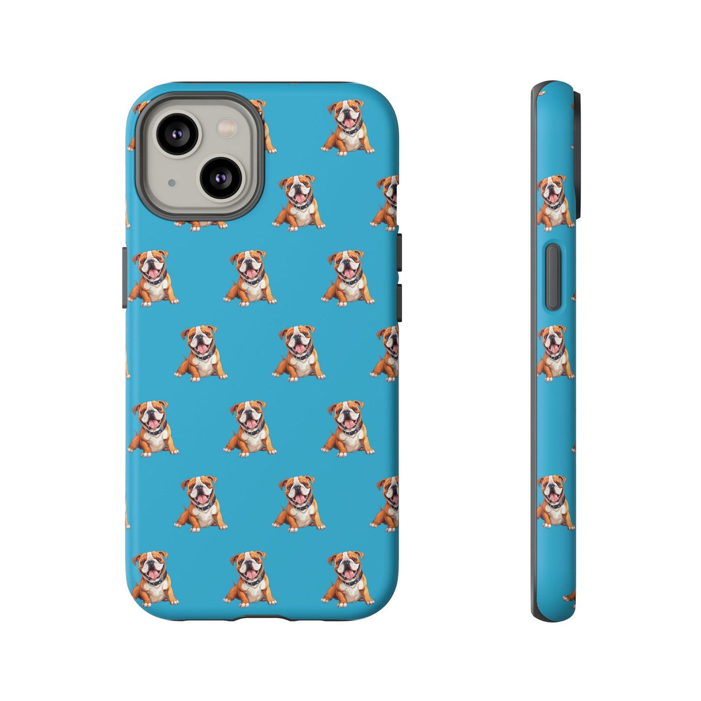 Bulldog Phone Case Turquoise