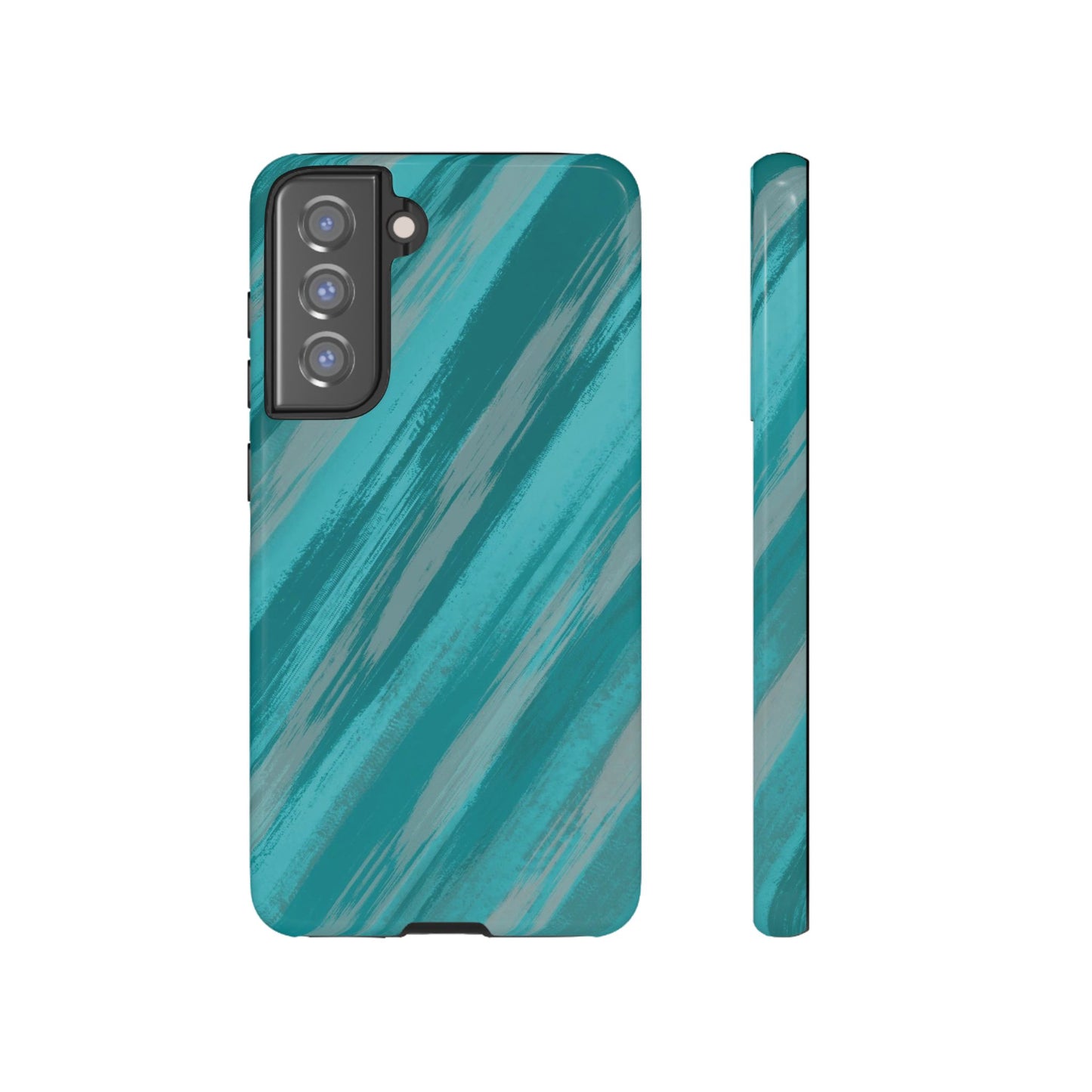 Striped Phone Case Aqua