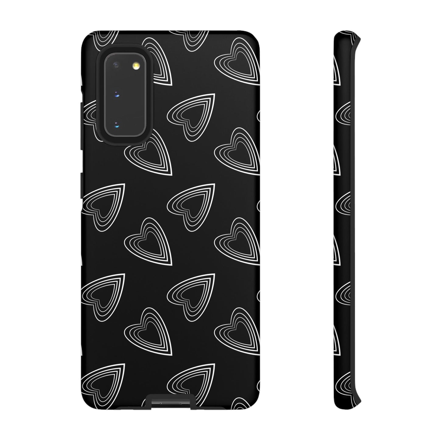 Hearts Phone Case Black