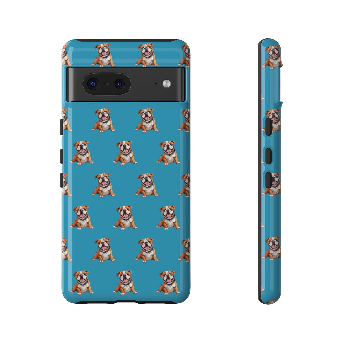 Bulldog Phone Case Turquoise