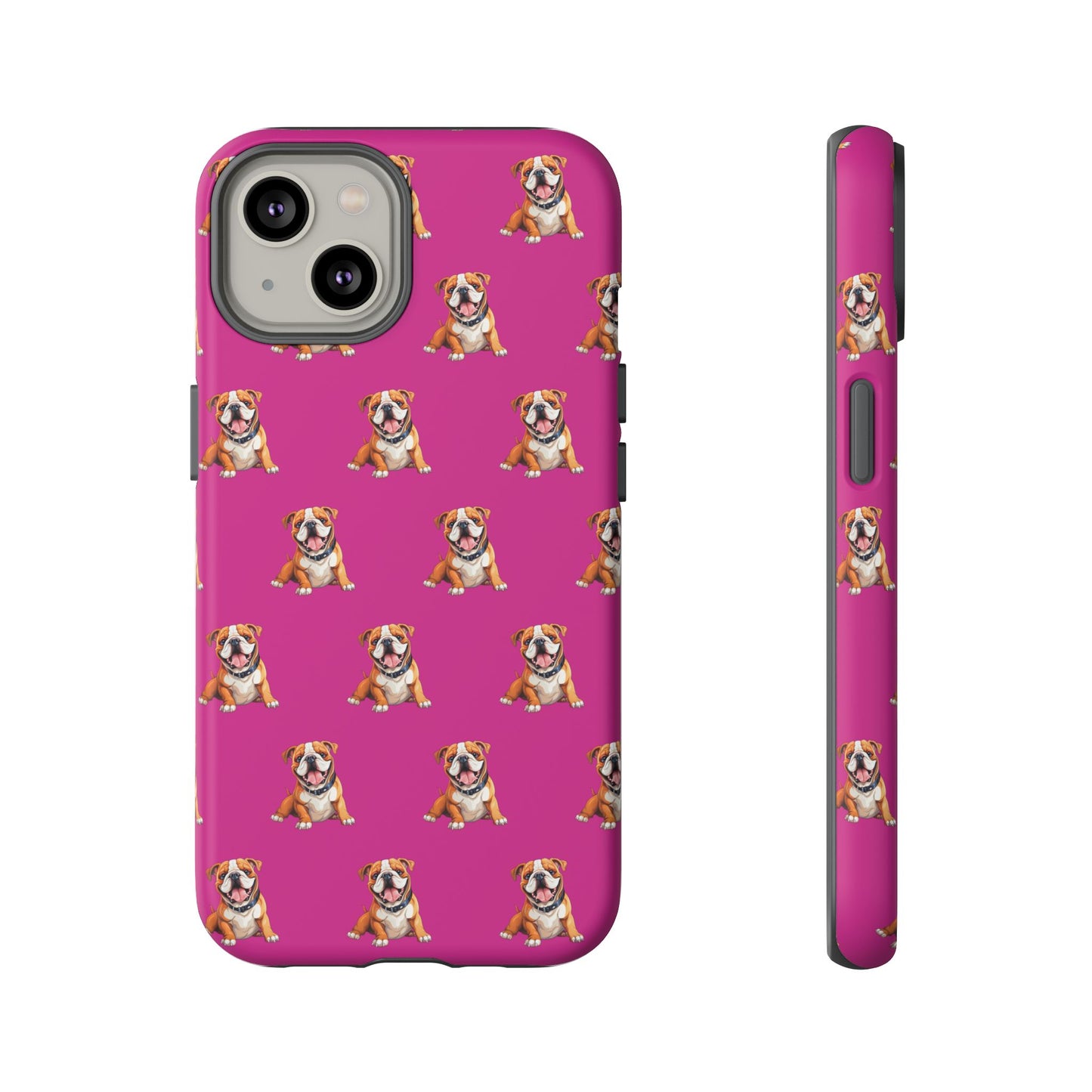 Bulldog Phone Case Pink