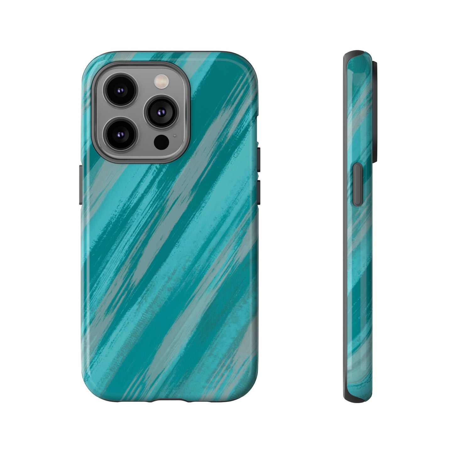 Striped Phone Case Aqua