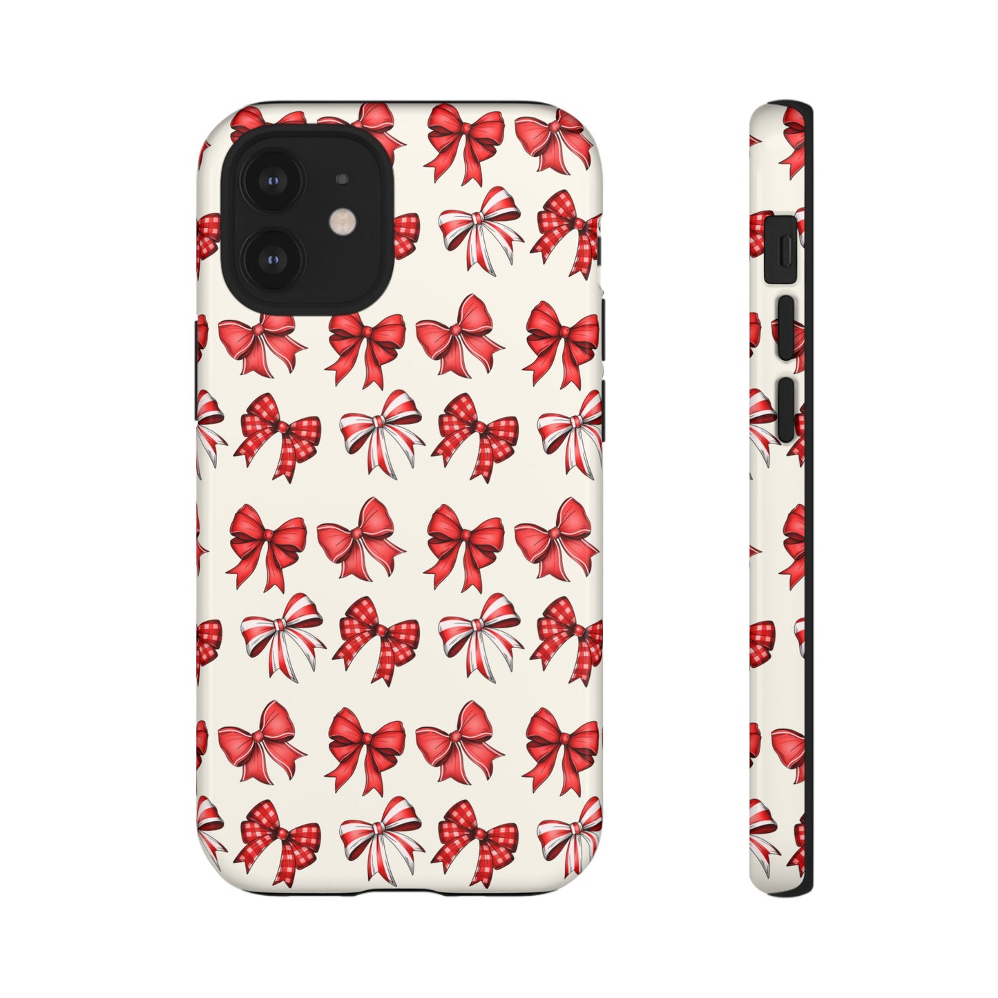 Christmas Bow Phone Case Cream