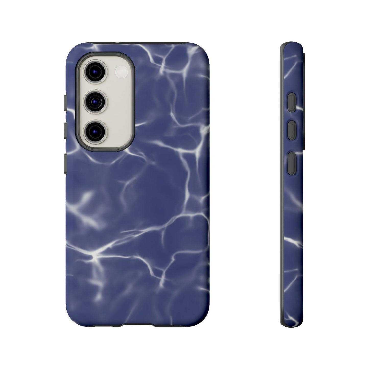 Marble Print Phone Case Dark Blue