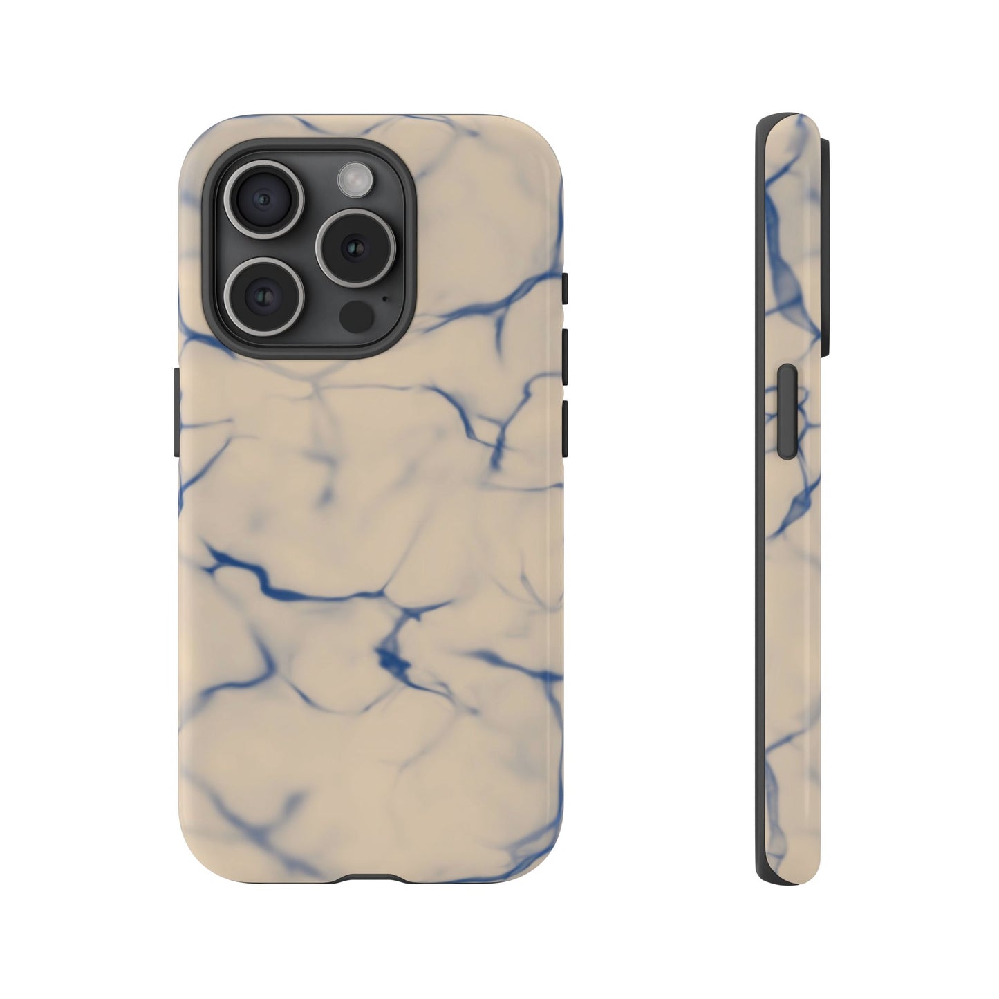 Marble Phone Case Cream Blue