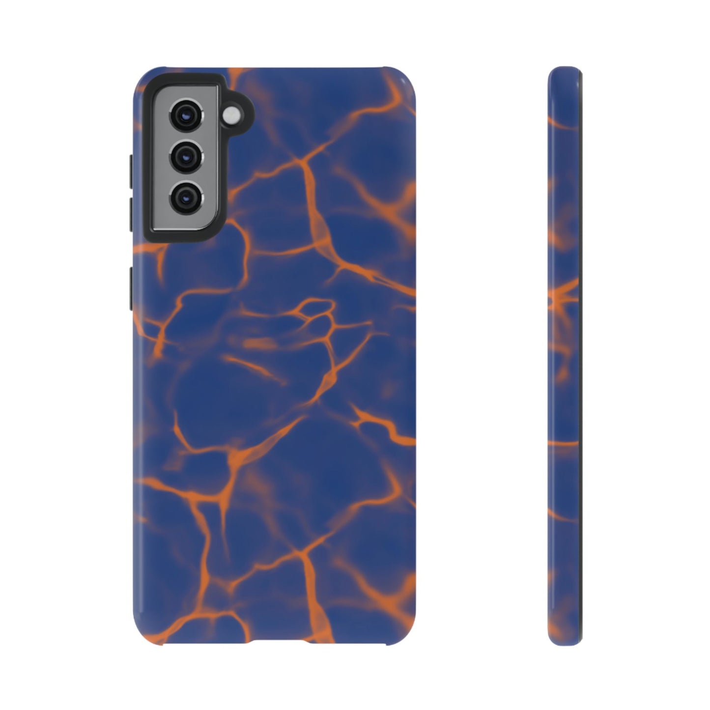 Marble Phone Case Blue Orange