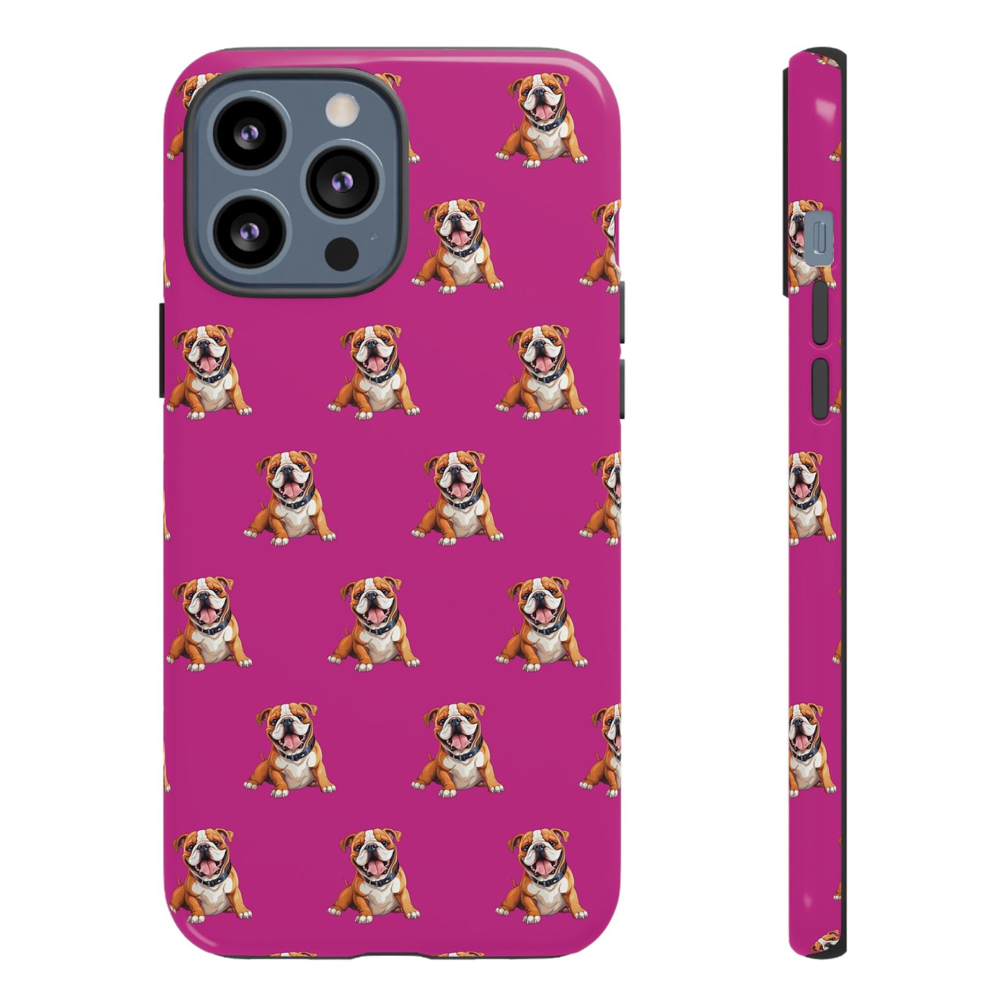 Bulldog Phone Case Pink