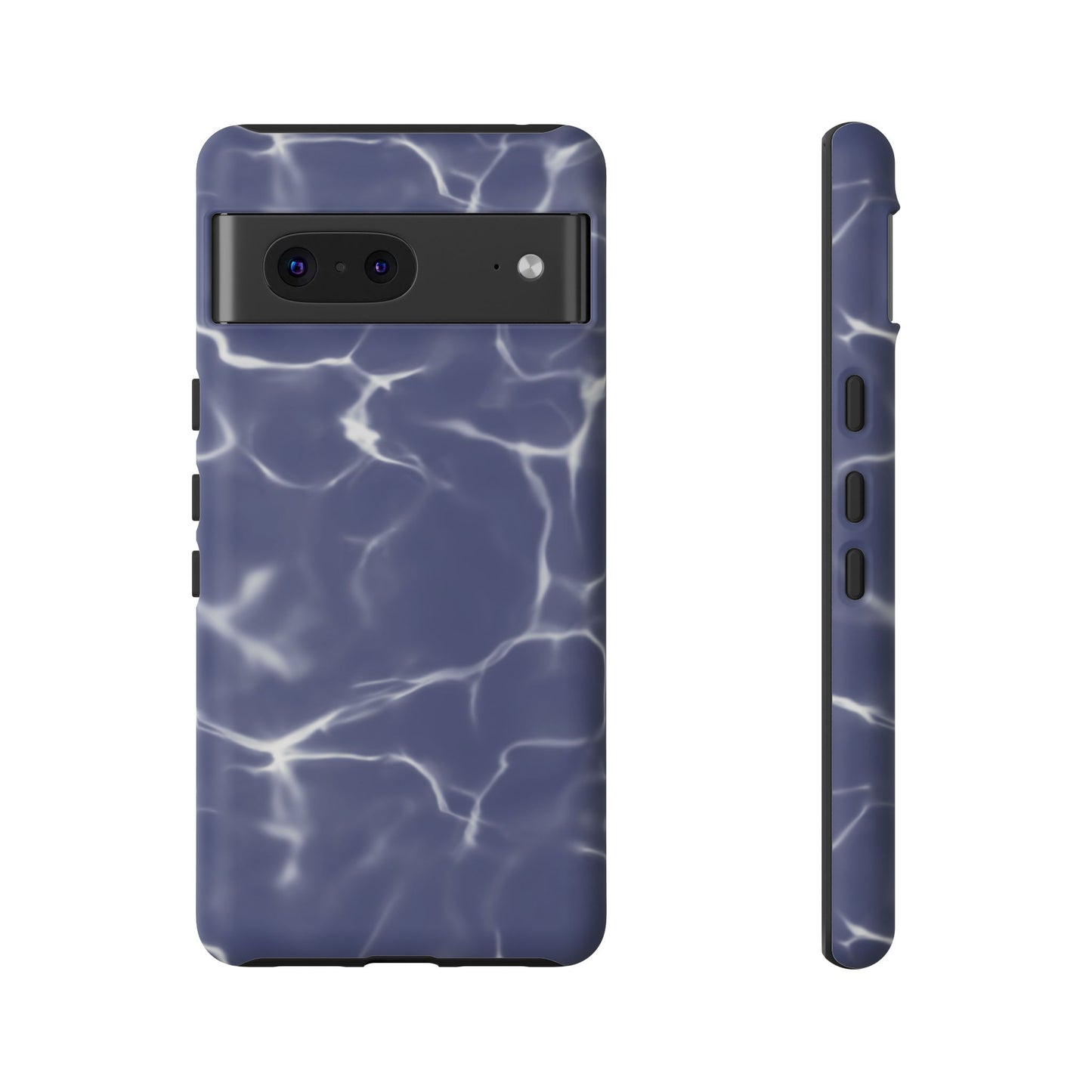 Marble Print Phone Case Dark Blue