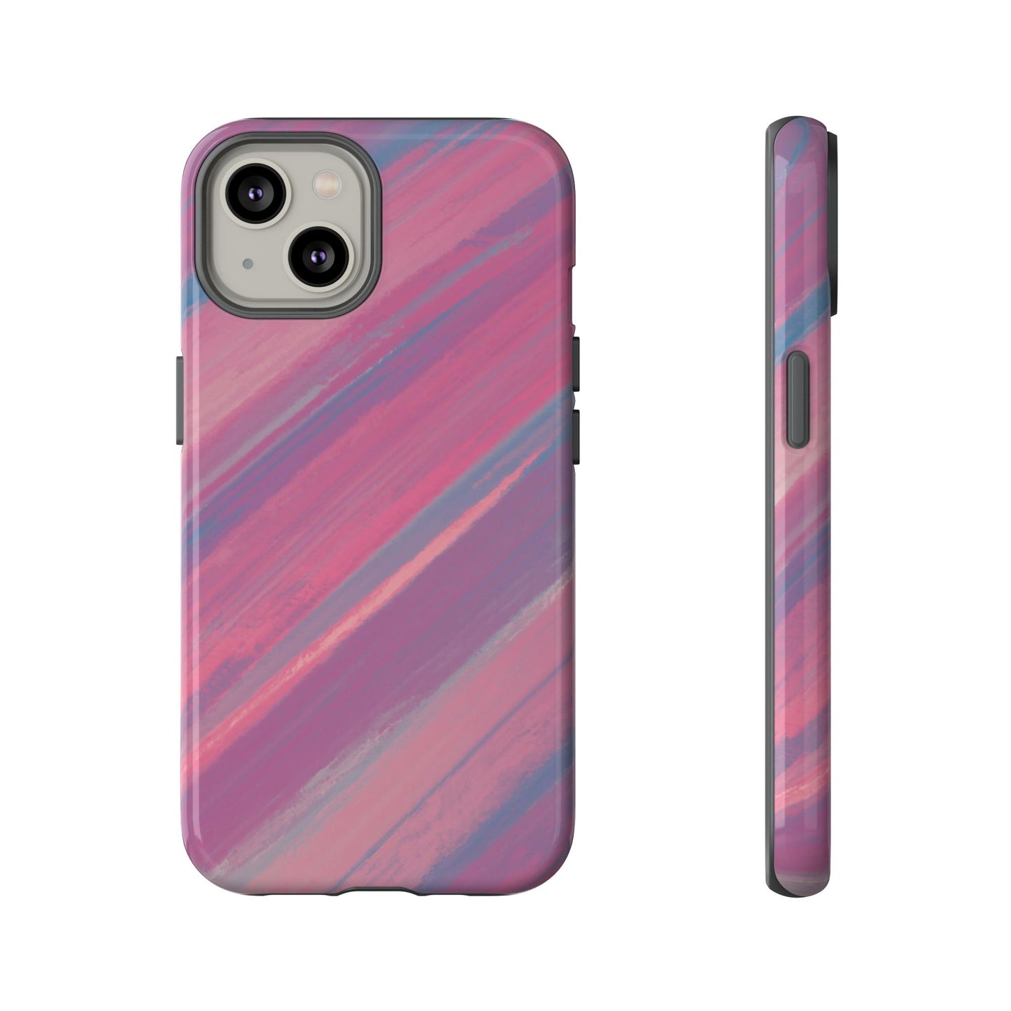 Striped Phone Case Pink