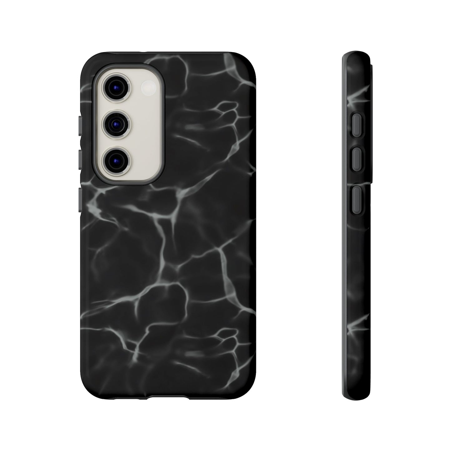 Marble Phone Case Black White