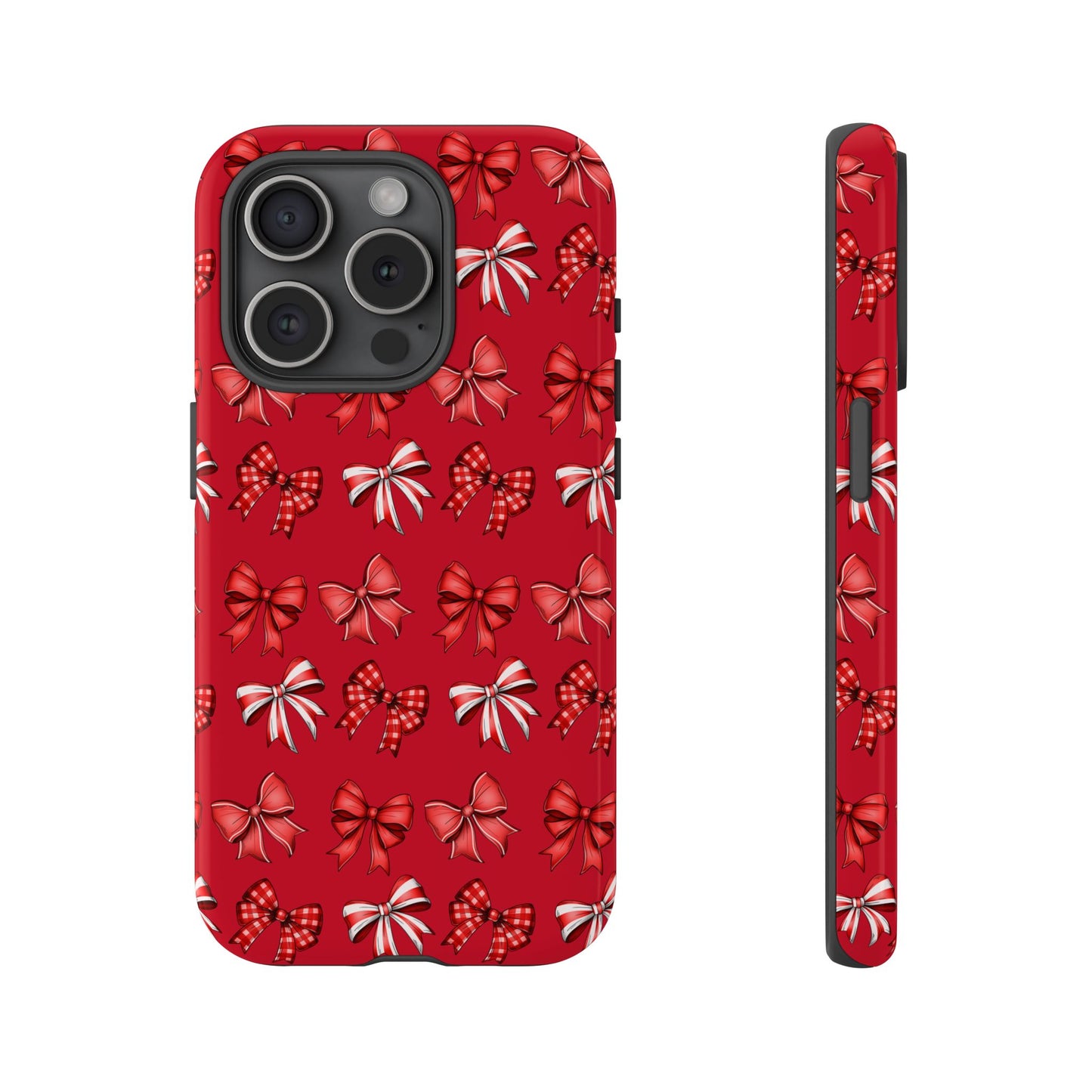 Christmas Bow Phone Case Red