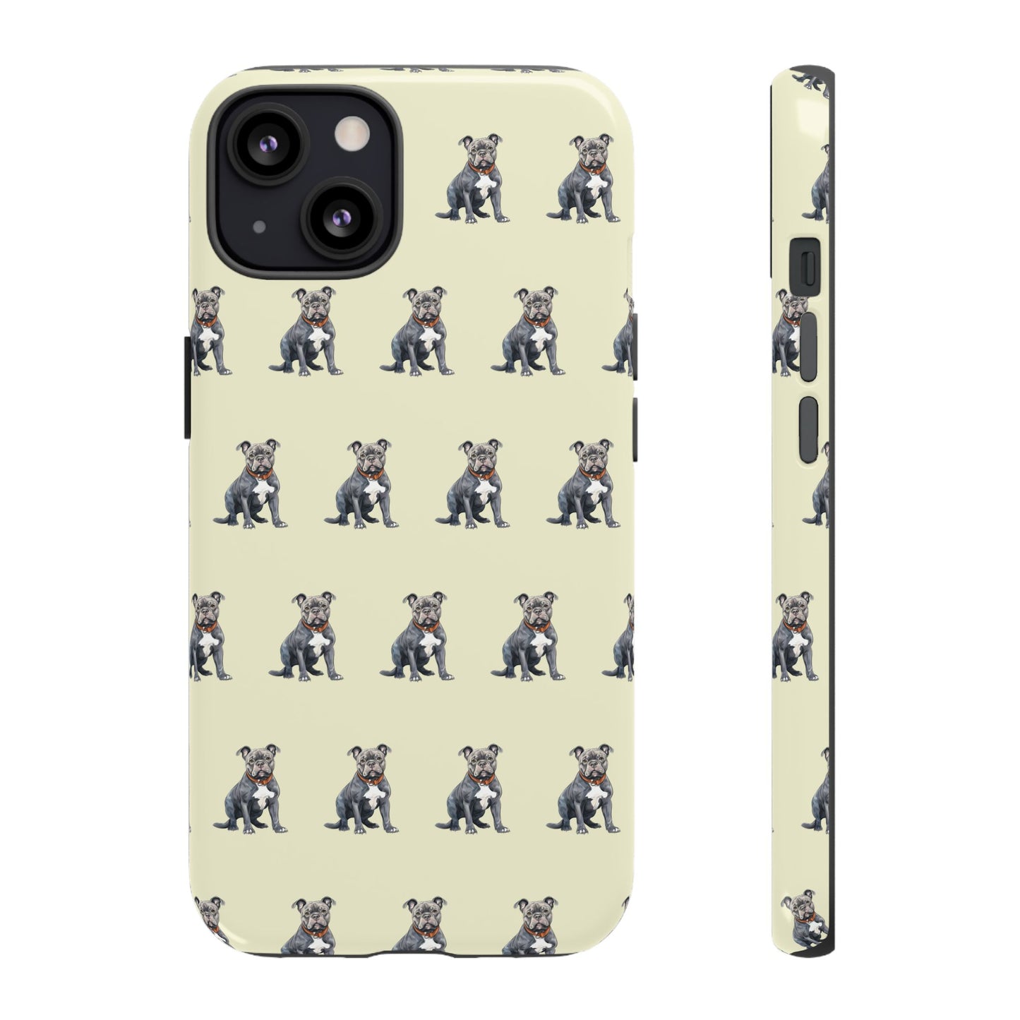 Pitbull Phone Case Cream