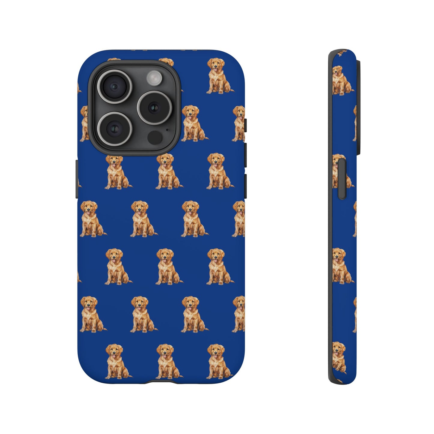 Golden Retriever Phone Case Blue