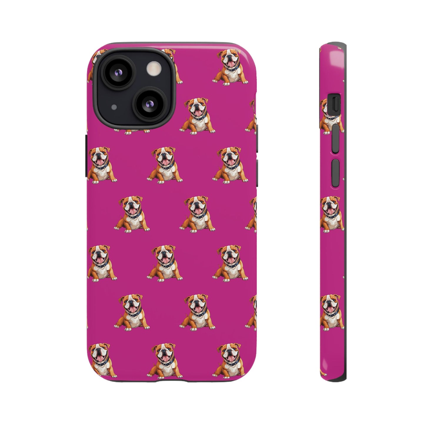 Bulldog Phone Case Pink