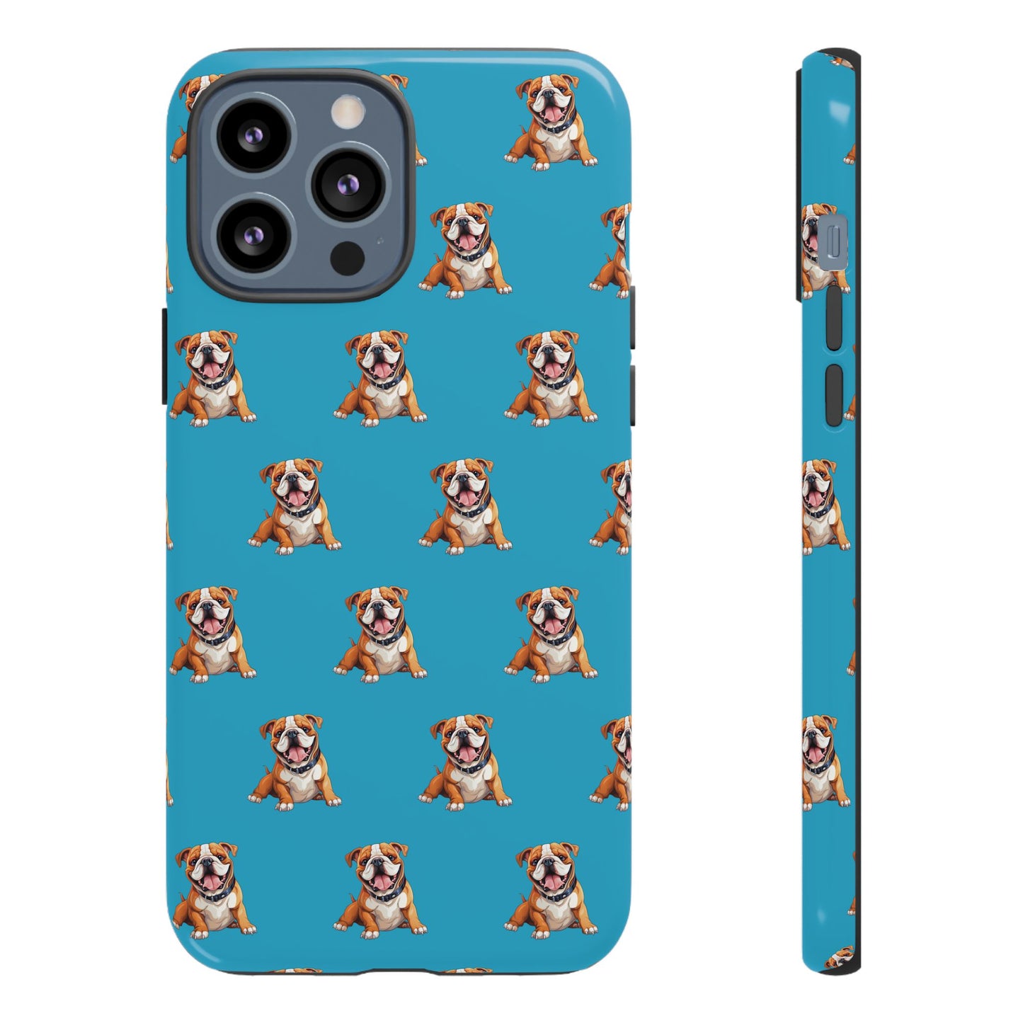 Bulldog Phone Case Turquoise