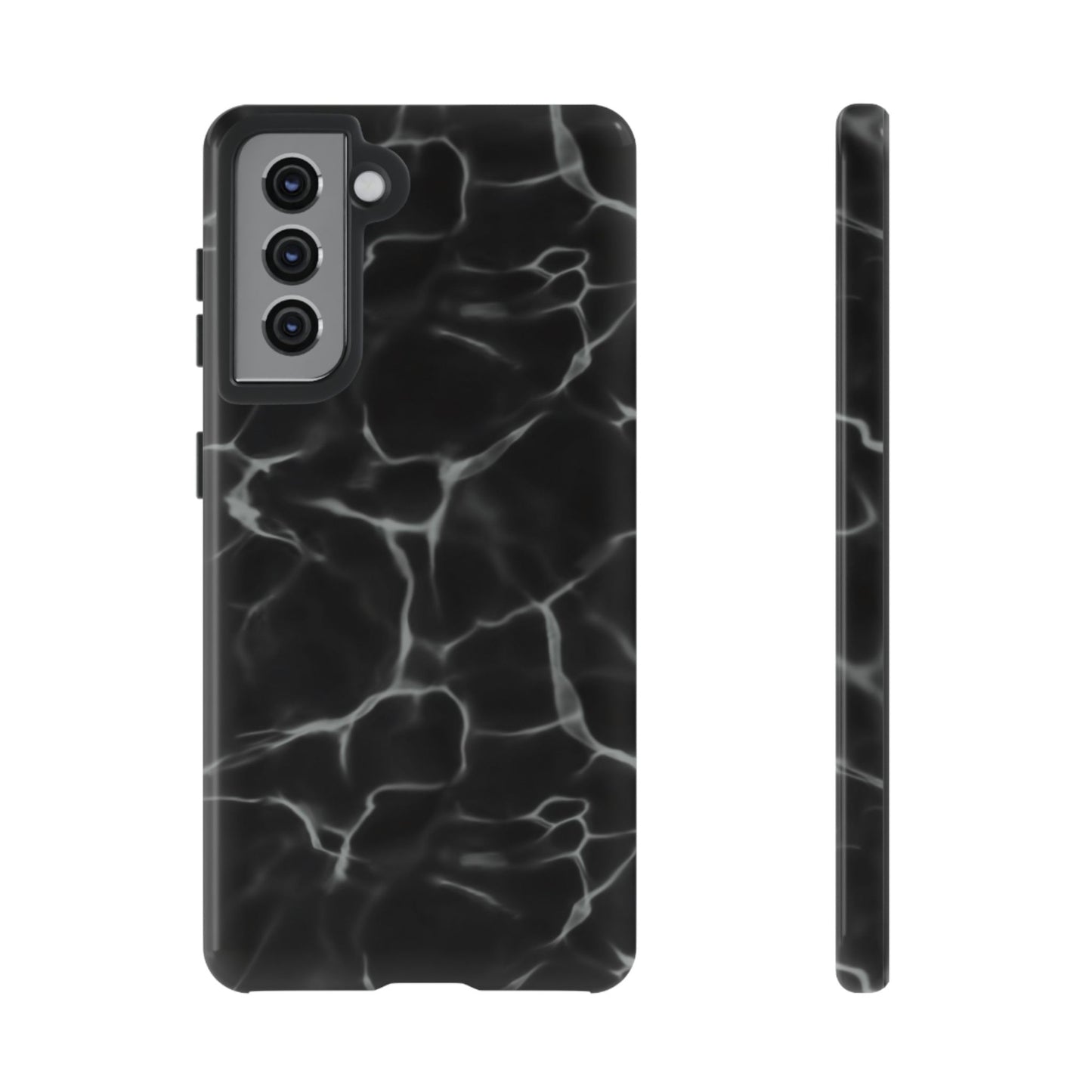 Marble Phone Case Black White