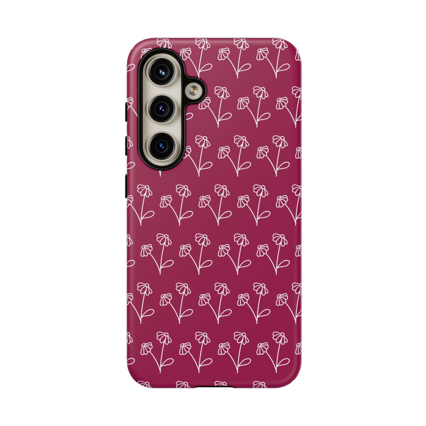 Doodle Flowers Phone Case Berry