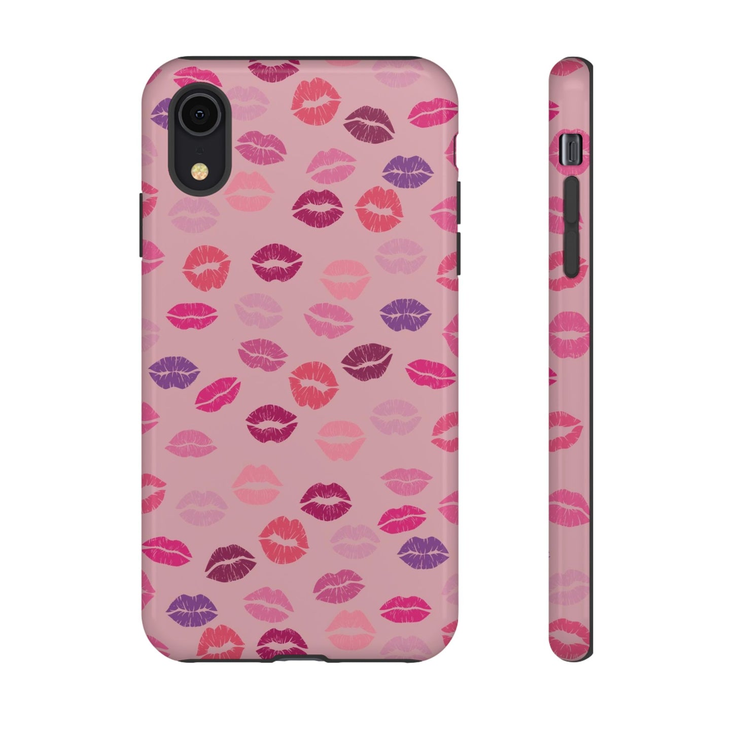 Lipstick Kisses Phone Case Pink