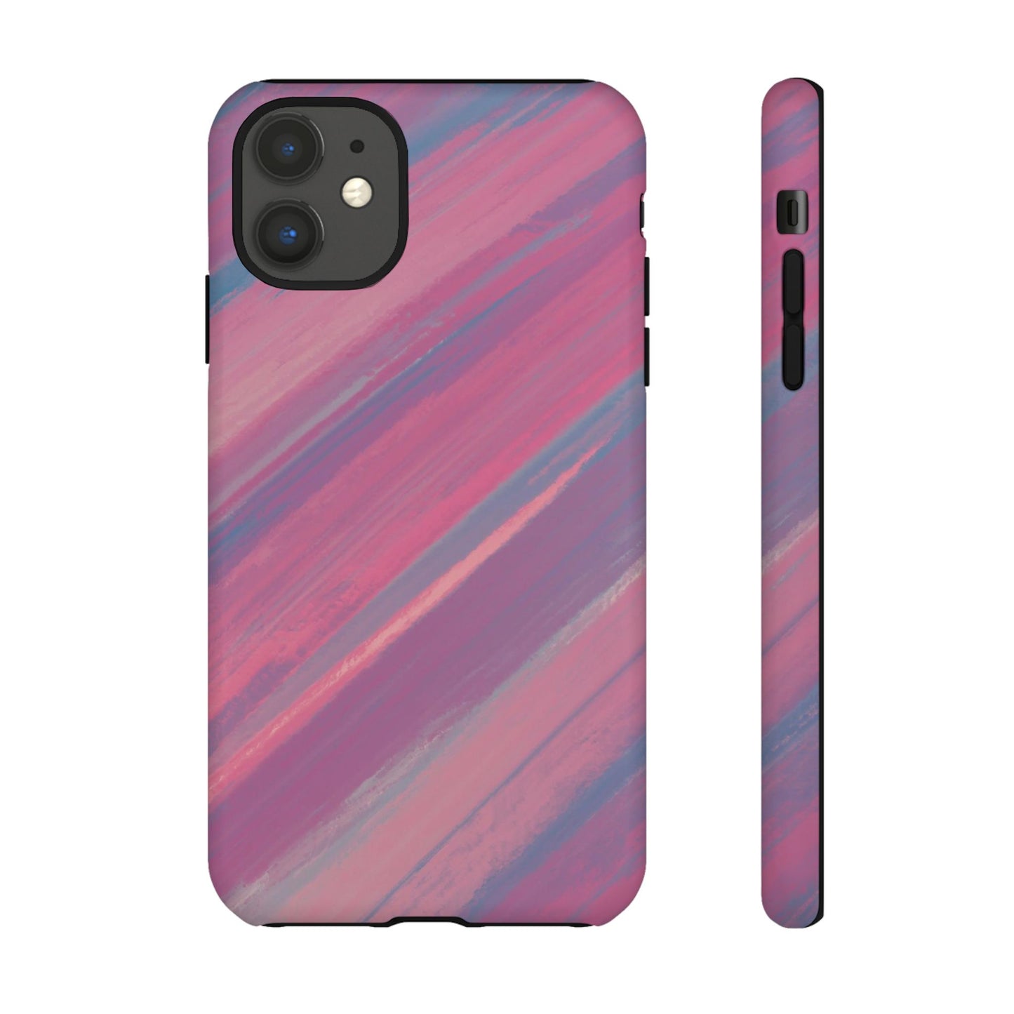 Striped Phone Case Pink