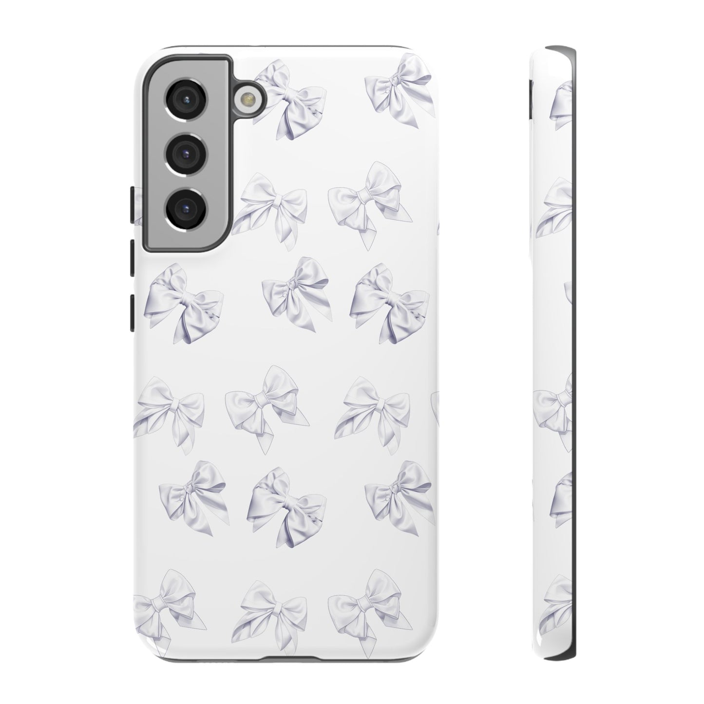 Bow Phone Case White on White