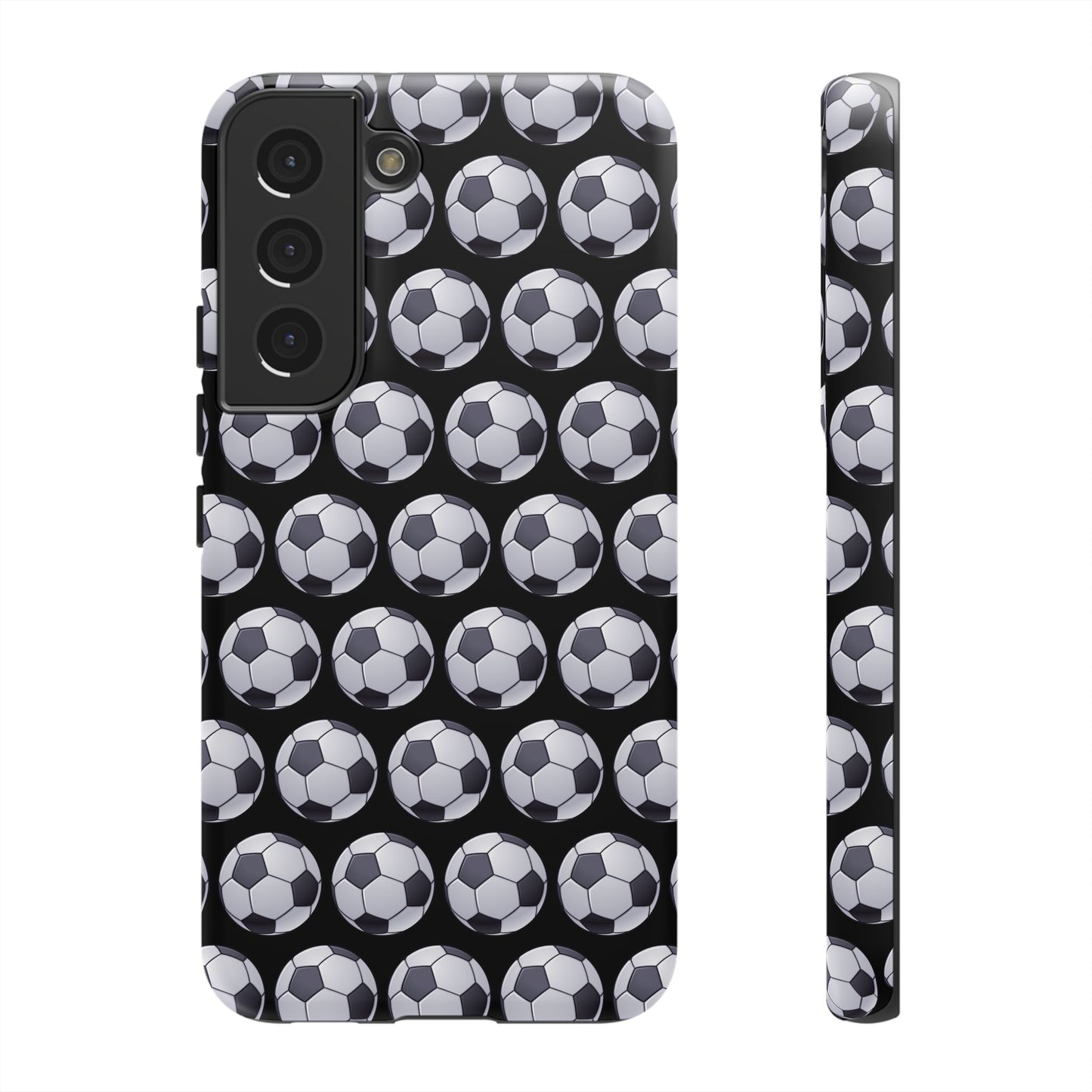 Soccer Ball Phone Case Black