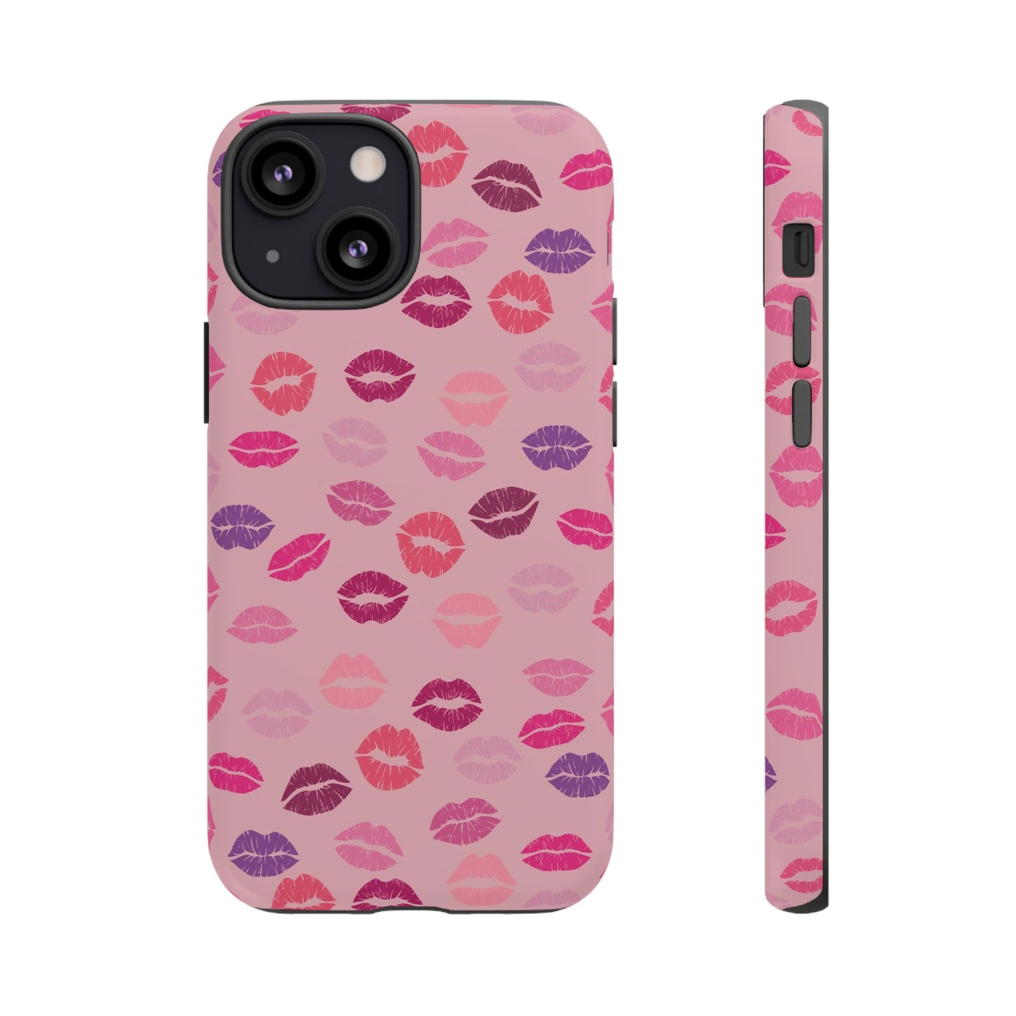 Lipstick Kisses Phone Case Pink