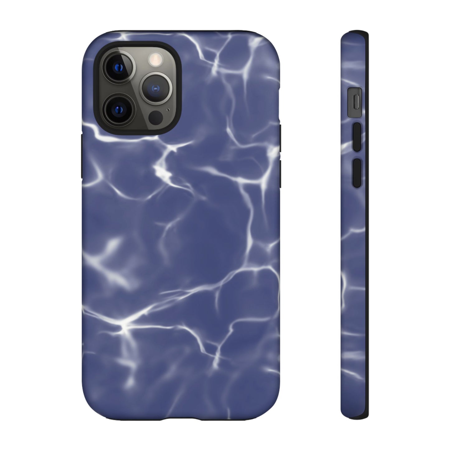 Marble Print Phone Case Dark Blue