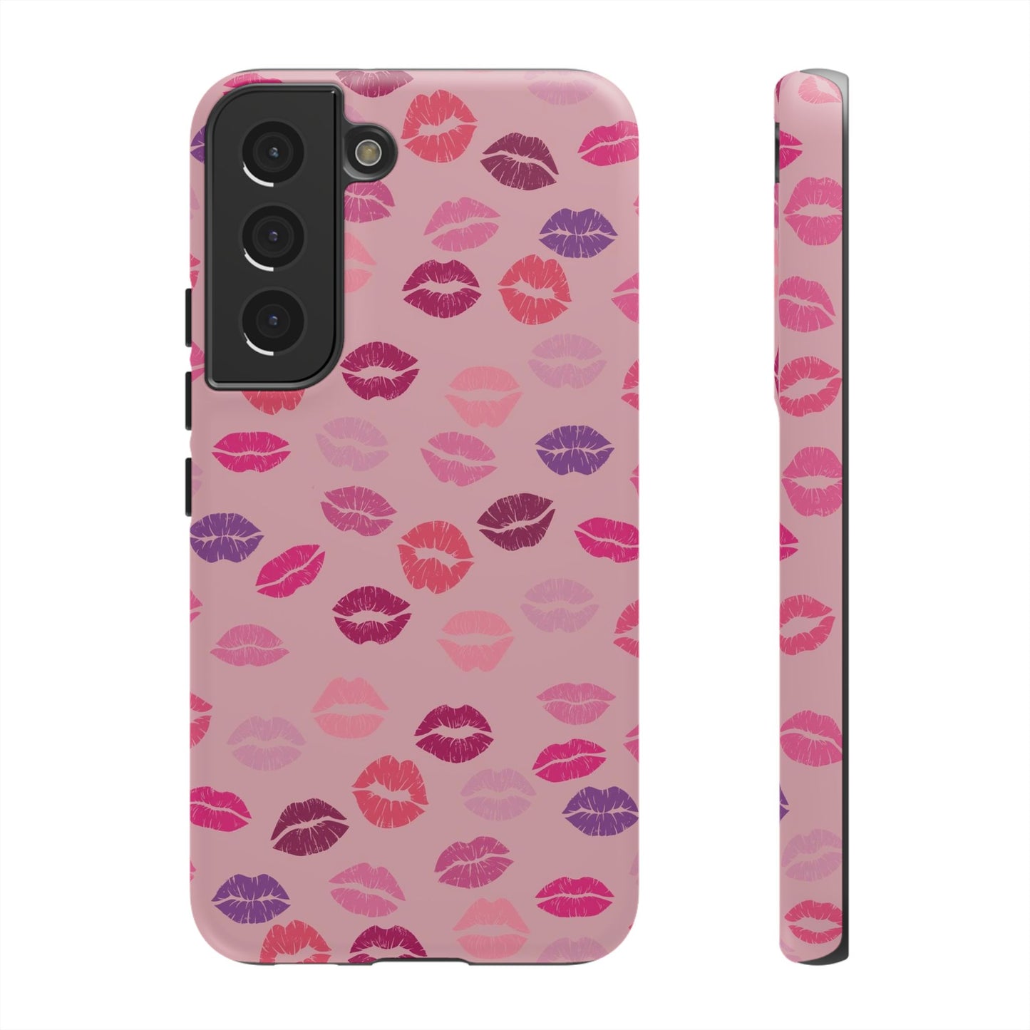 Lipstick Kisses Phone Case Pink