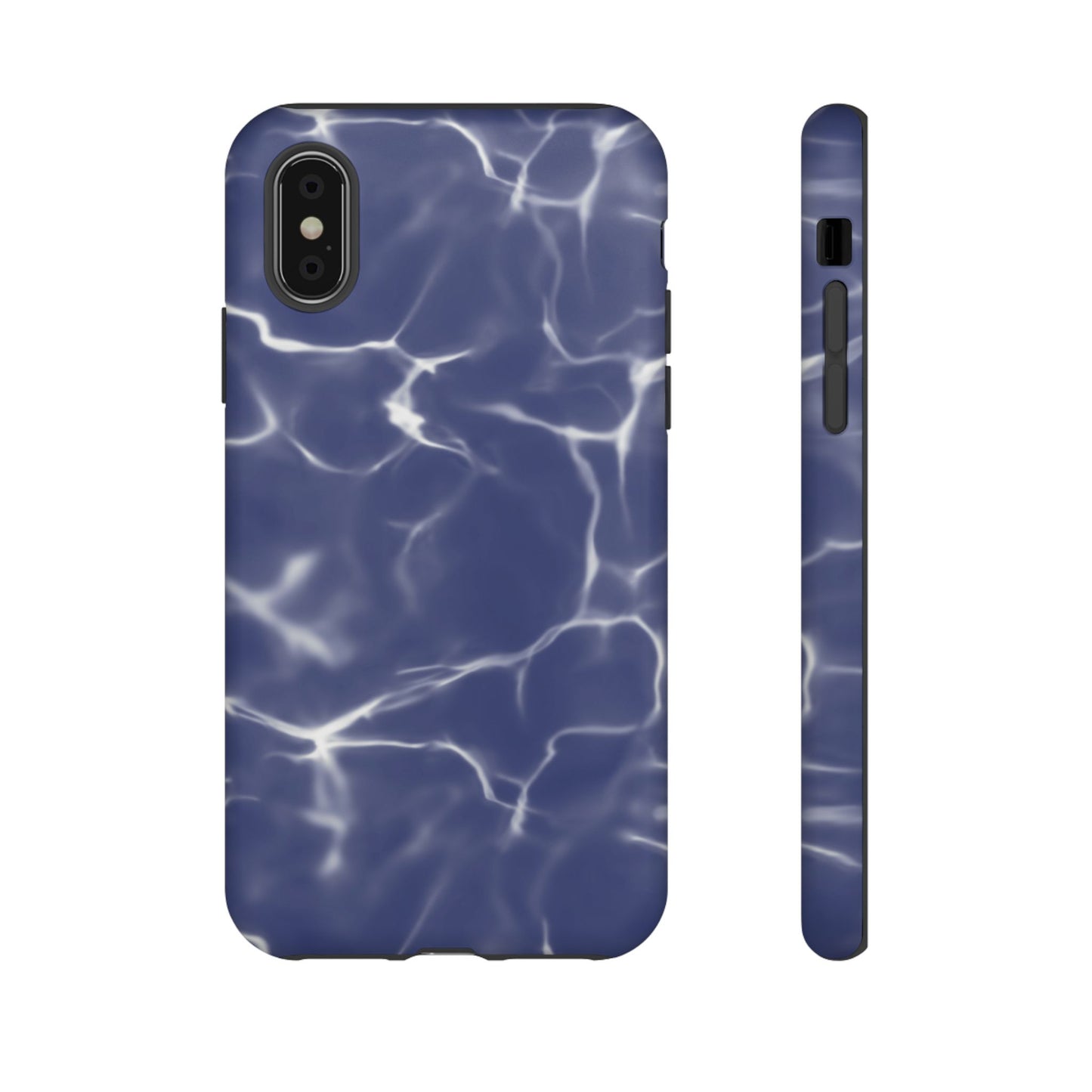 Marble Print Phone Case Dark Blue