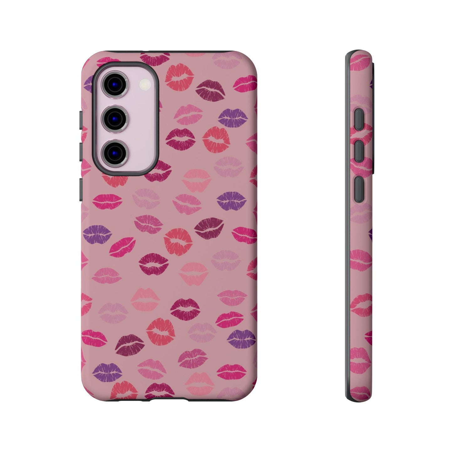 Lipstick Kisses Phone Case Pink