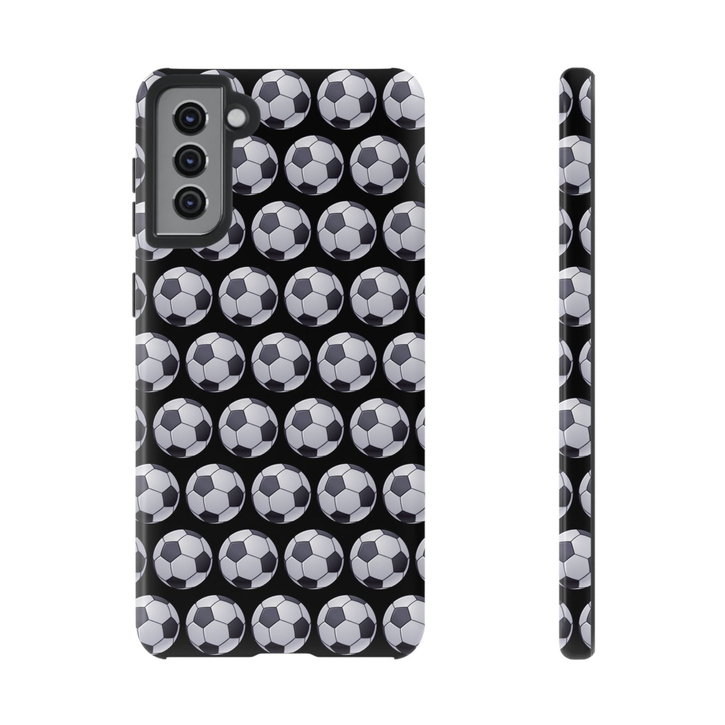 Soccer Ball Phone Case Black