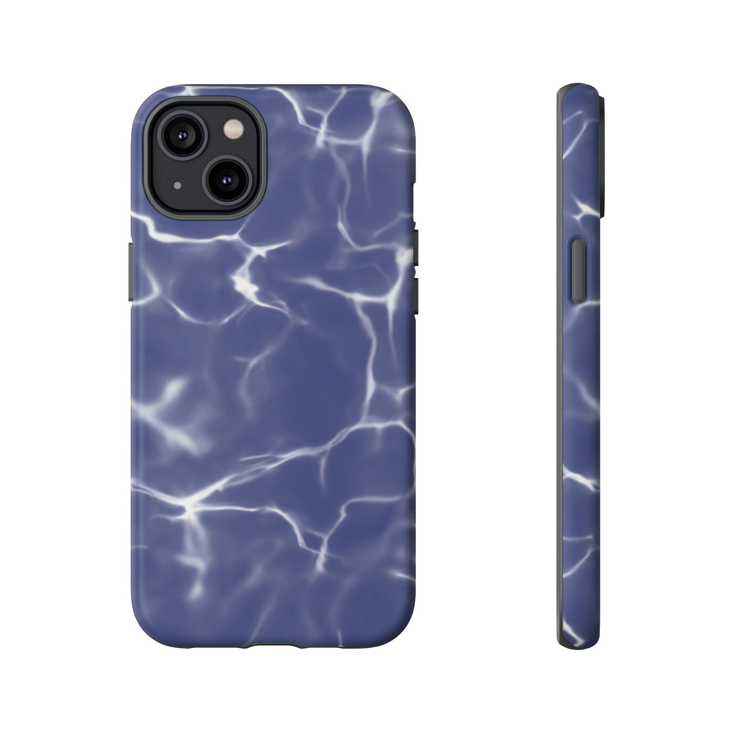 Marble Print Phone Case Dark Blue