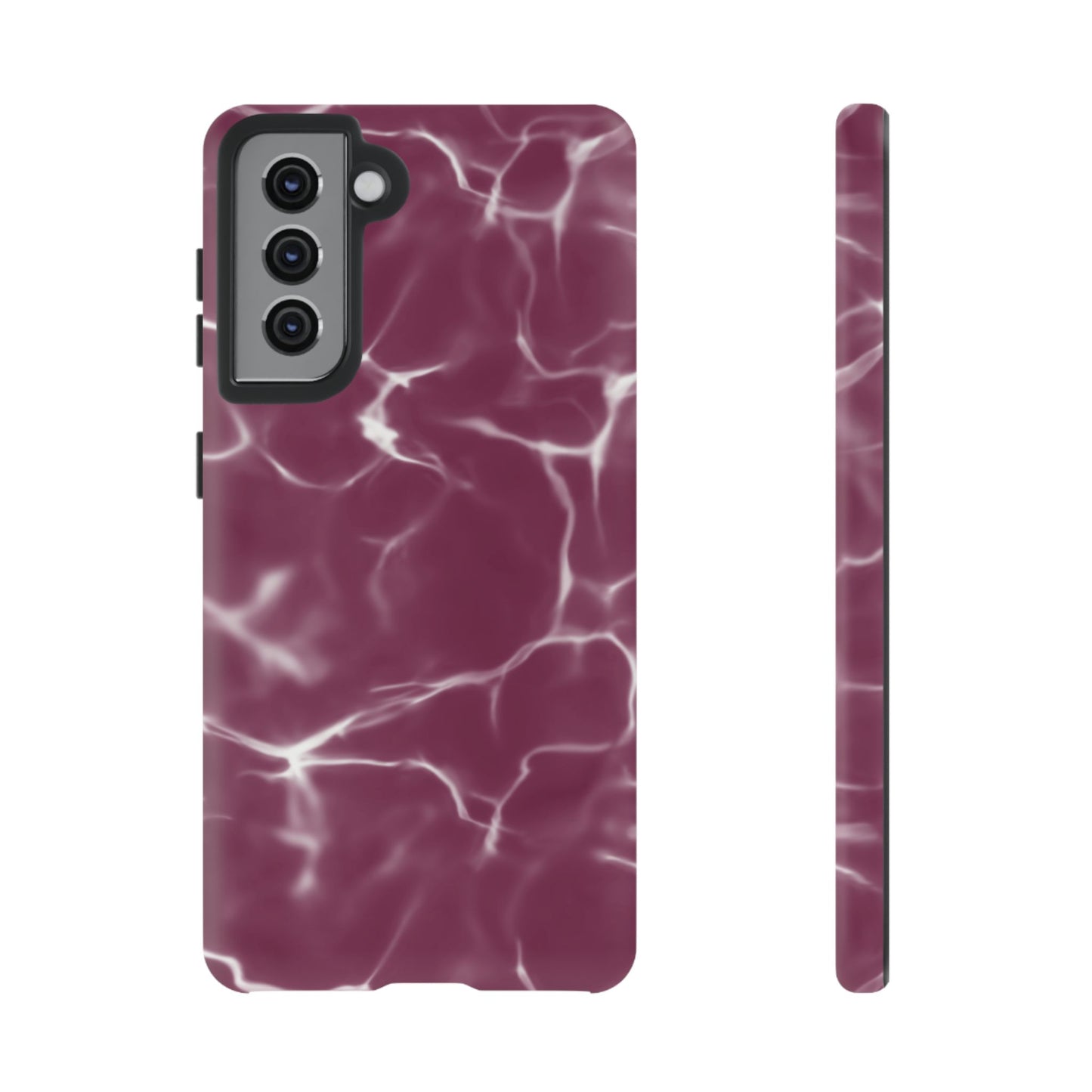 Marble Print Phone Case Maroon