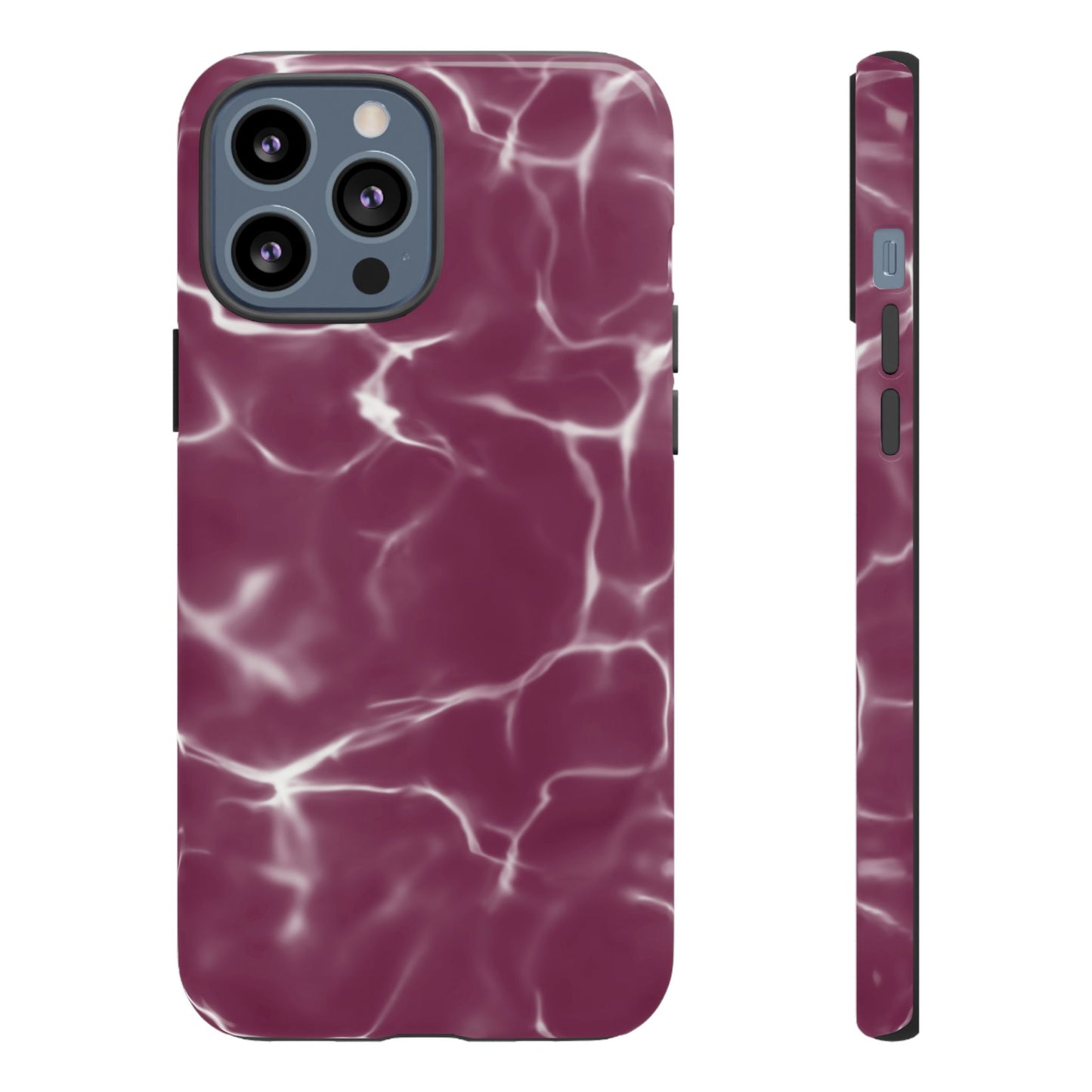 Marble Print Phone Case Maroon