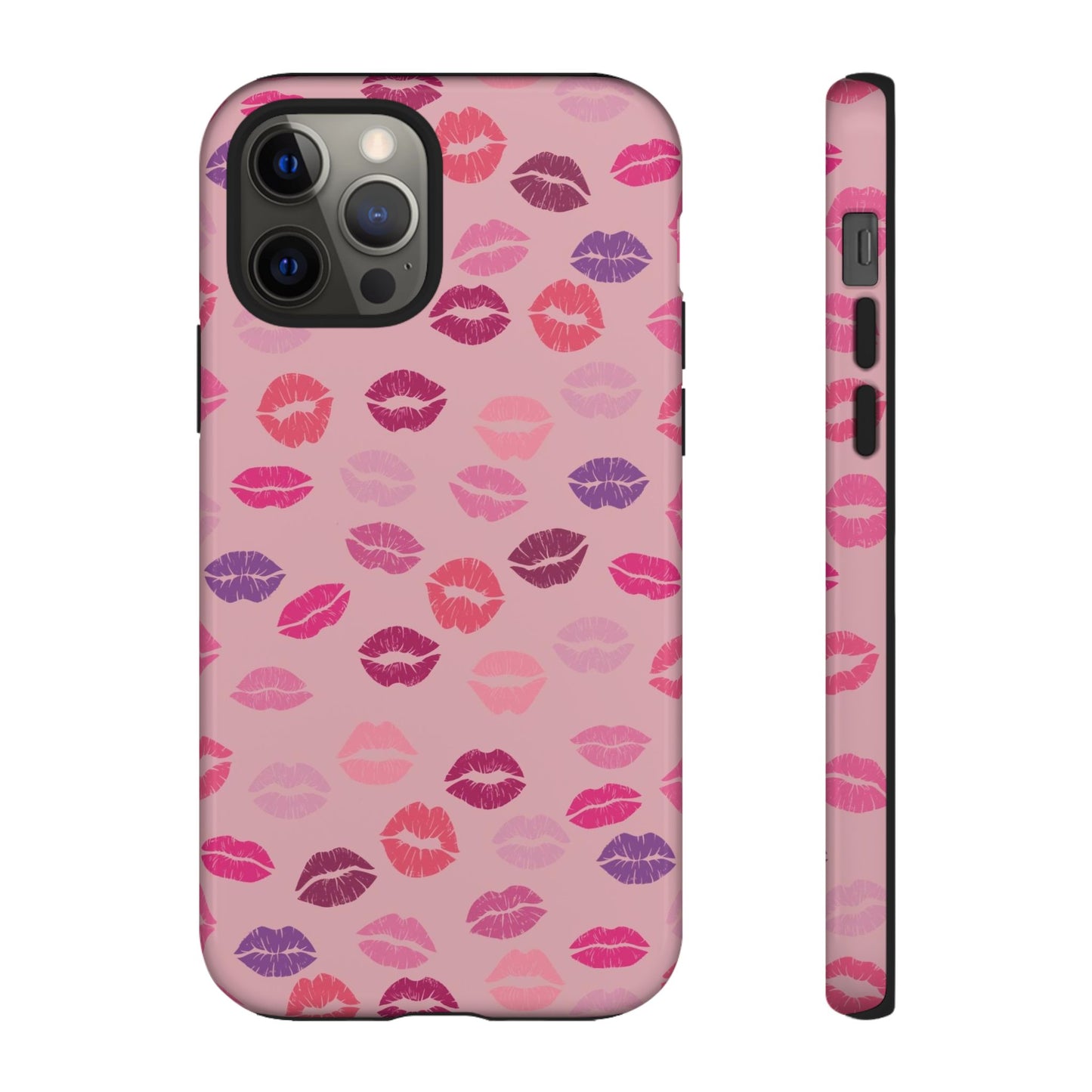 Lipstick Kisses Phone Case Pink